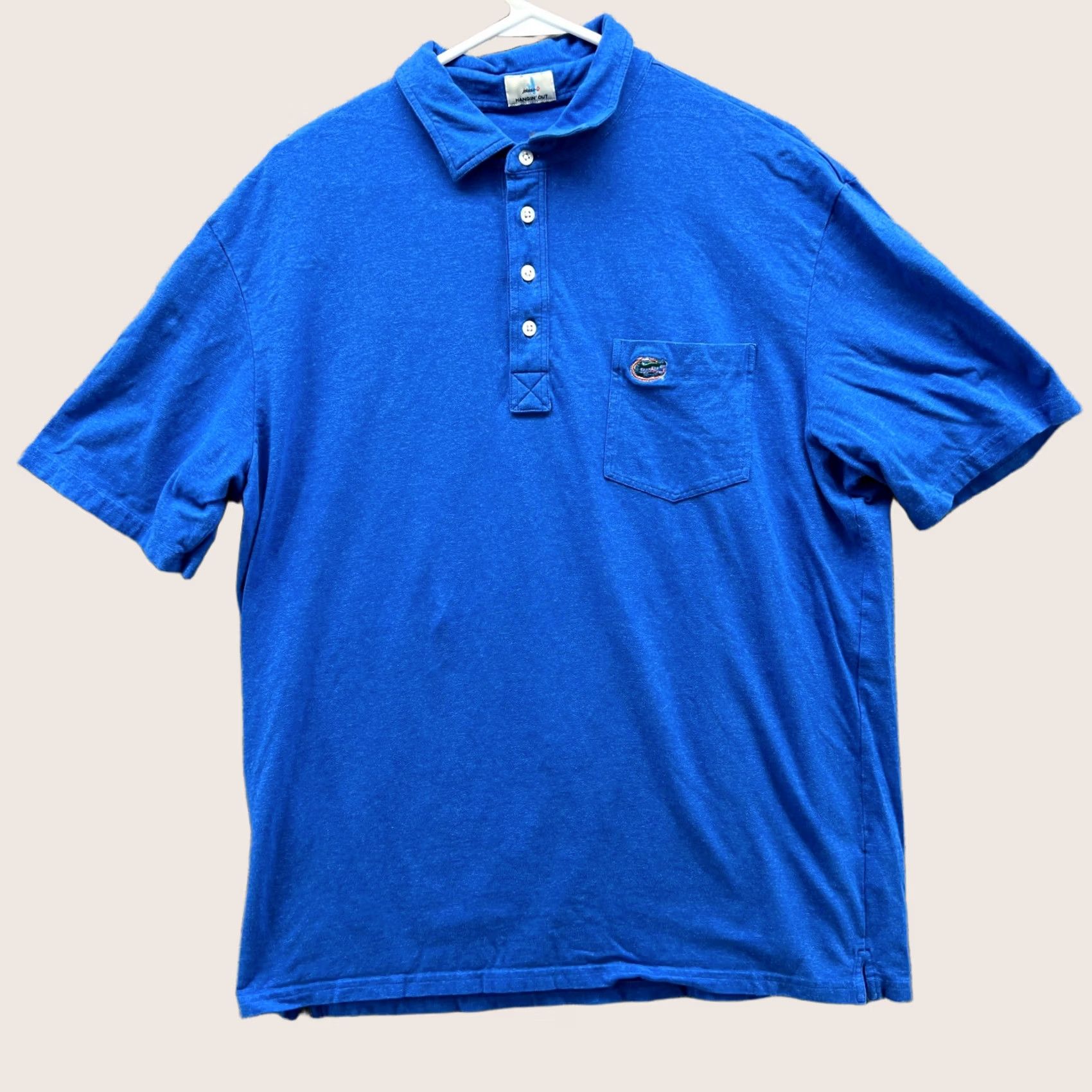 johnnie-O VINTAGE Johnnie O Polo Shirt Mens XL Blue Embroidery Logo Hangin Out Florida Gators Size US XL / EU 56 / 4 - 1 Thumbnail