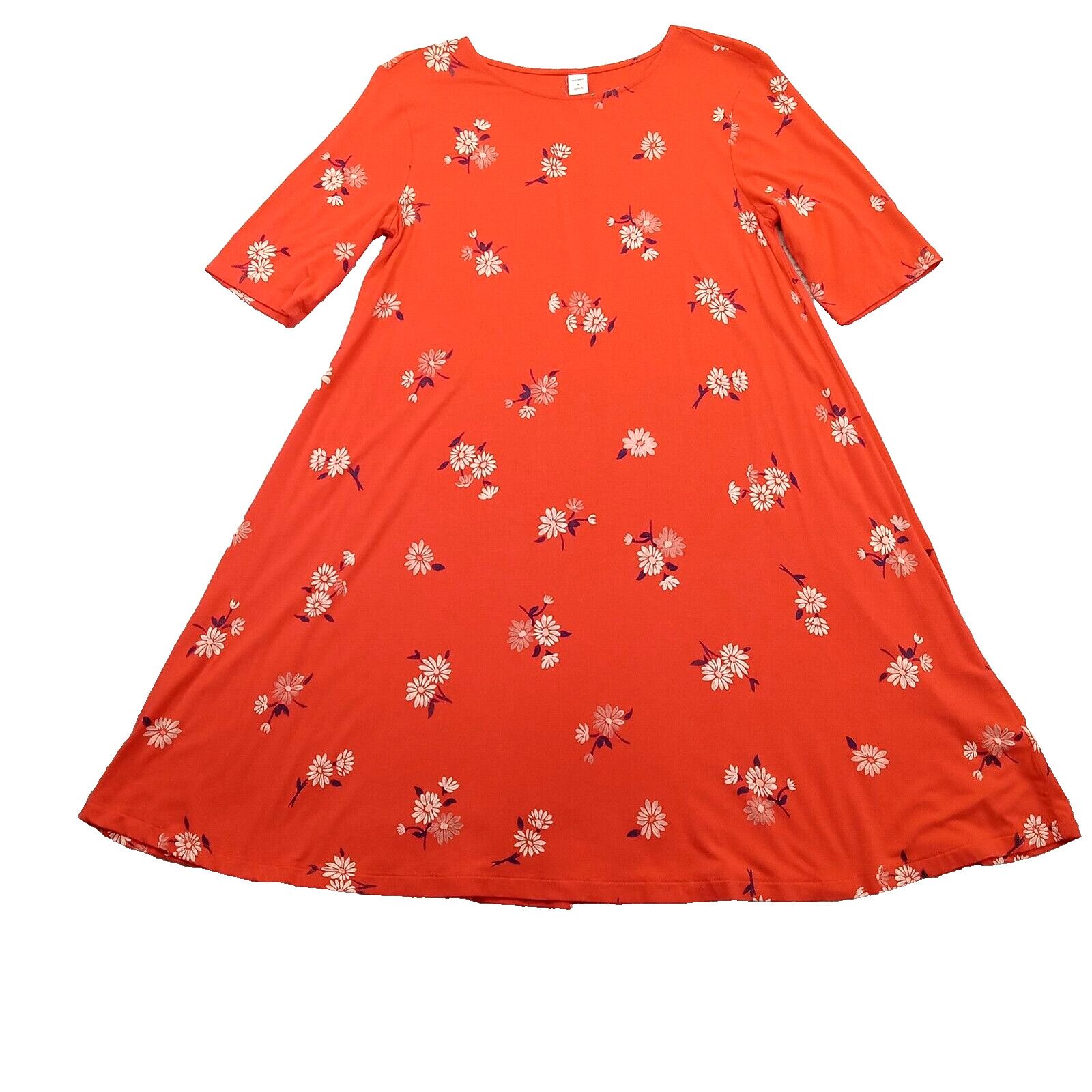 Old Navy Old Navy Dress M Tunic 3/4 Sleeve Knee Length Dark Salmon Size M / US 6-8 / IT 42-44 - 3 Thumbnail