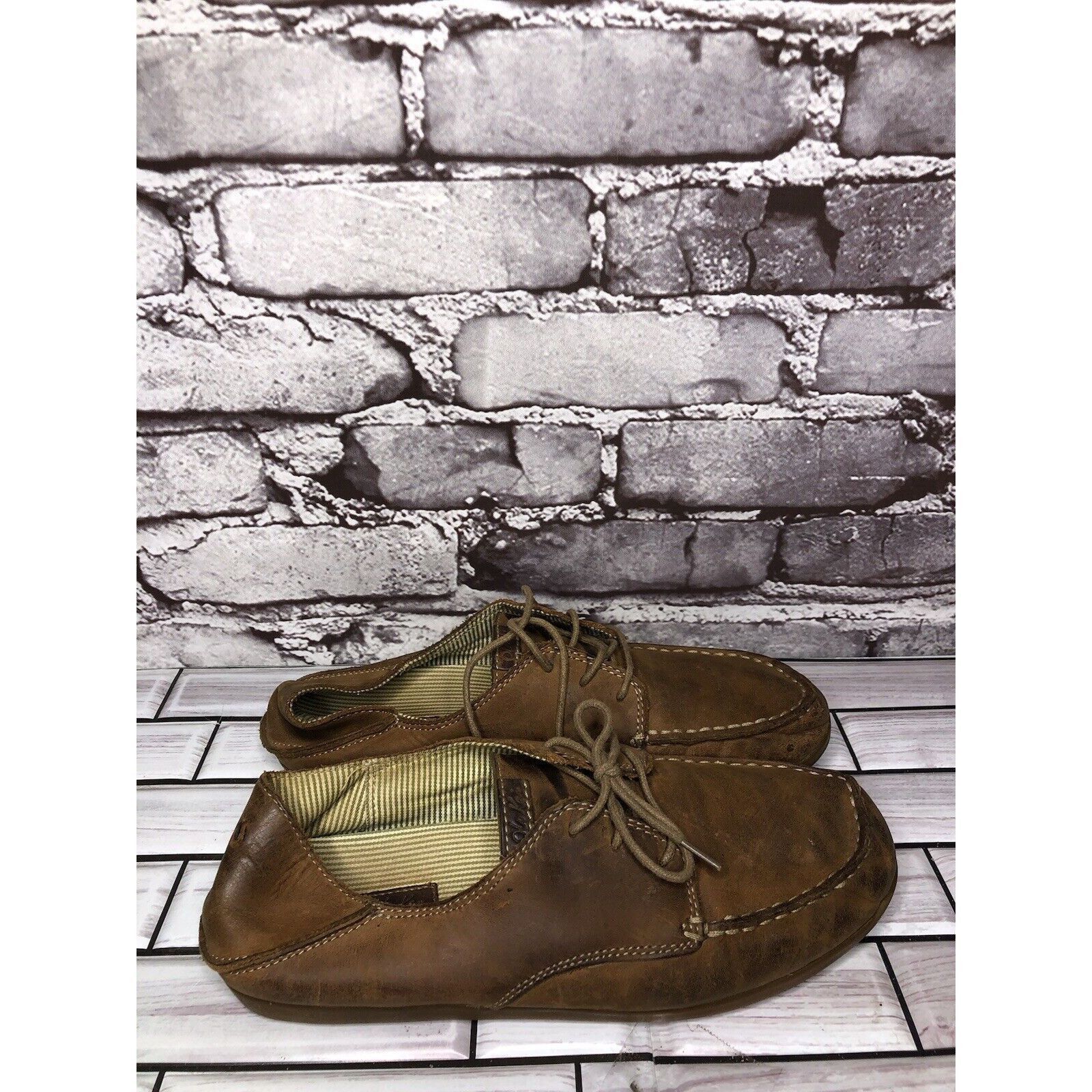 Olukai Olukai Heleuma Brown Leather Lace Up Casual Shoes Women’s Sz Size US 7.5 / IT 37.5 - 3 Thumbnail