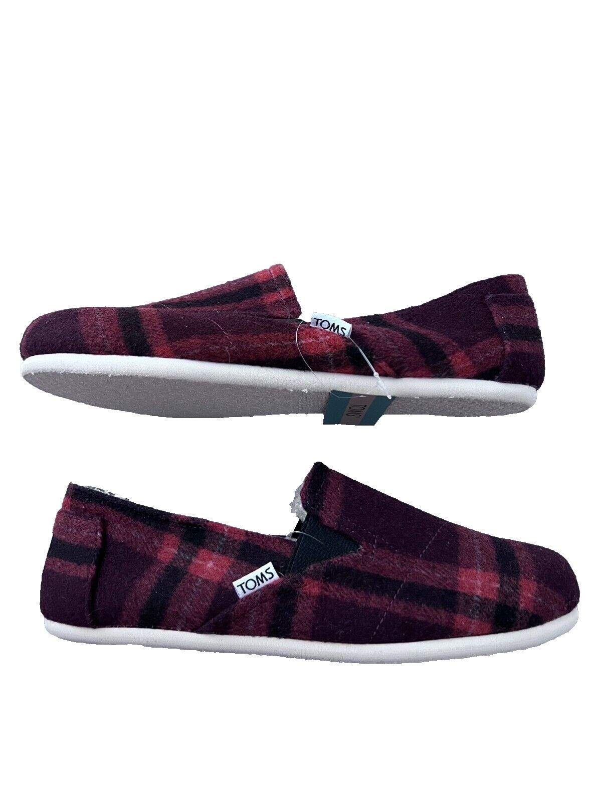 Toms Toms Plaid Redondo Loafer Flat Shoes Red Black ( 9 ) Size US 9 / IT 39 - 4 Thumbnail