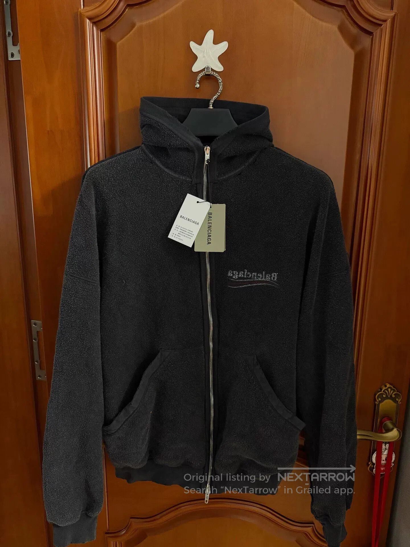 Balenciaga balenciaga wave embroidered hooded sweatshirt. Size US XXL / EU 58 / 5 - 1 Thumbnail