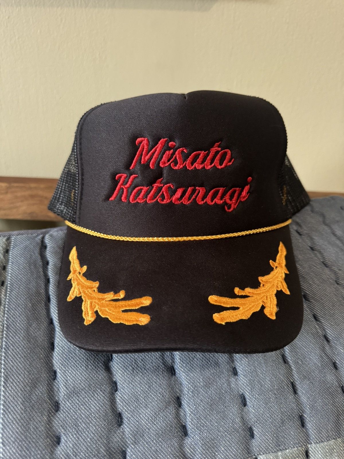 Anime Evangelion Misato Katsuragi Captain Trucker Hat Size ONE SIZE - 1 Thumbnail