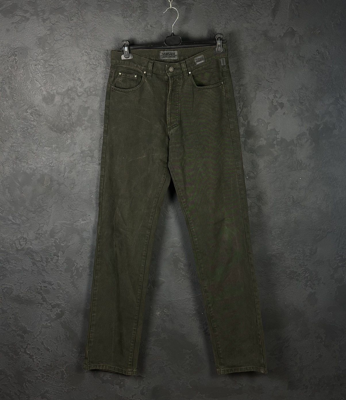 Versace × Versace Jeans Couture × Vintage Vintage 90s Versace Jeans Couture Washed Luxury Denim Jeans Size US 33 - 1 Thumbnail