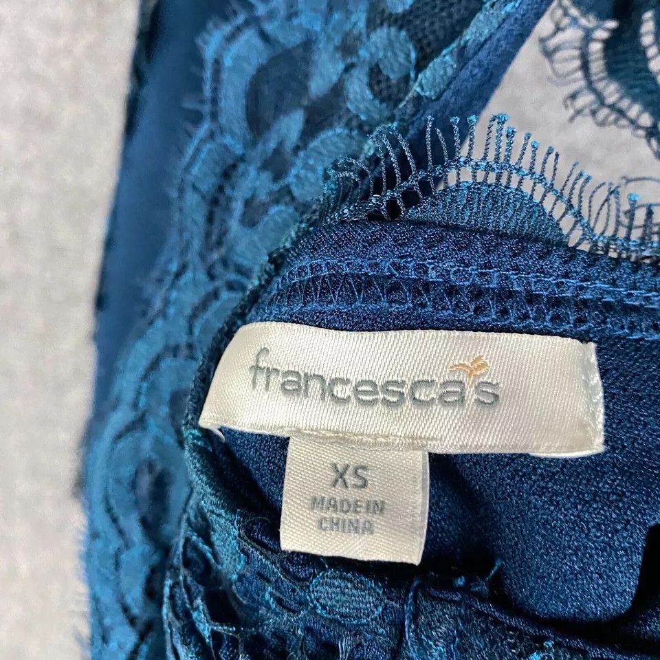 Other Francesca's Dress Women's XS A-Line Blue Polyester Blend Size XS / US 0-2 / IT 36-38 - 6 Thumbnail