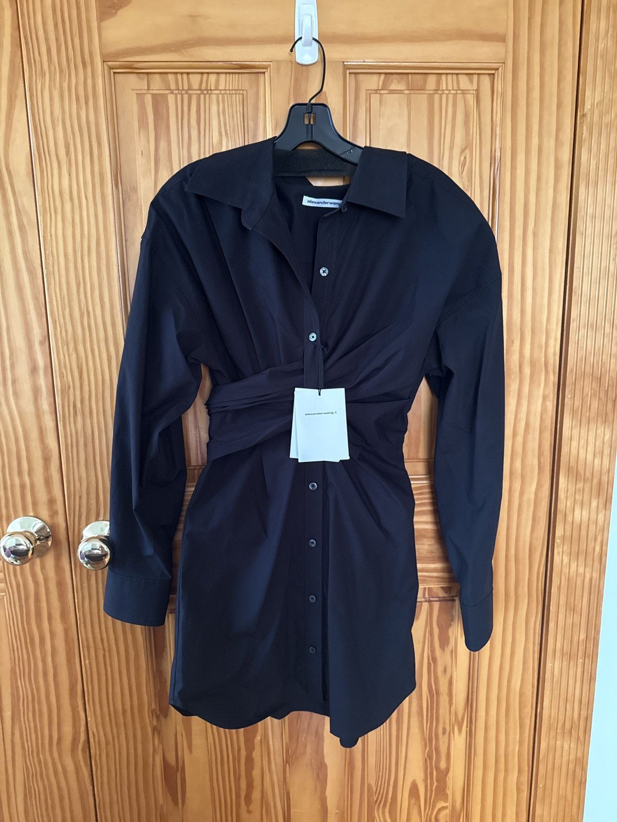 T by Alexander Wang Draped button up dress with placket details Size XS / US 0-2 / IT 36-38 - 2 Thumbnail
