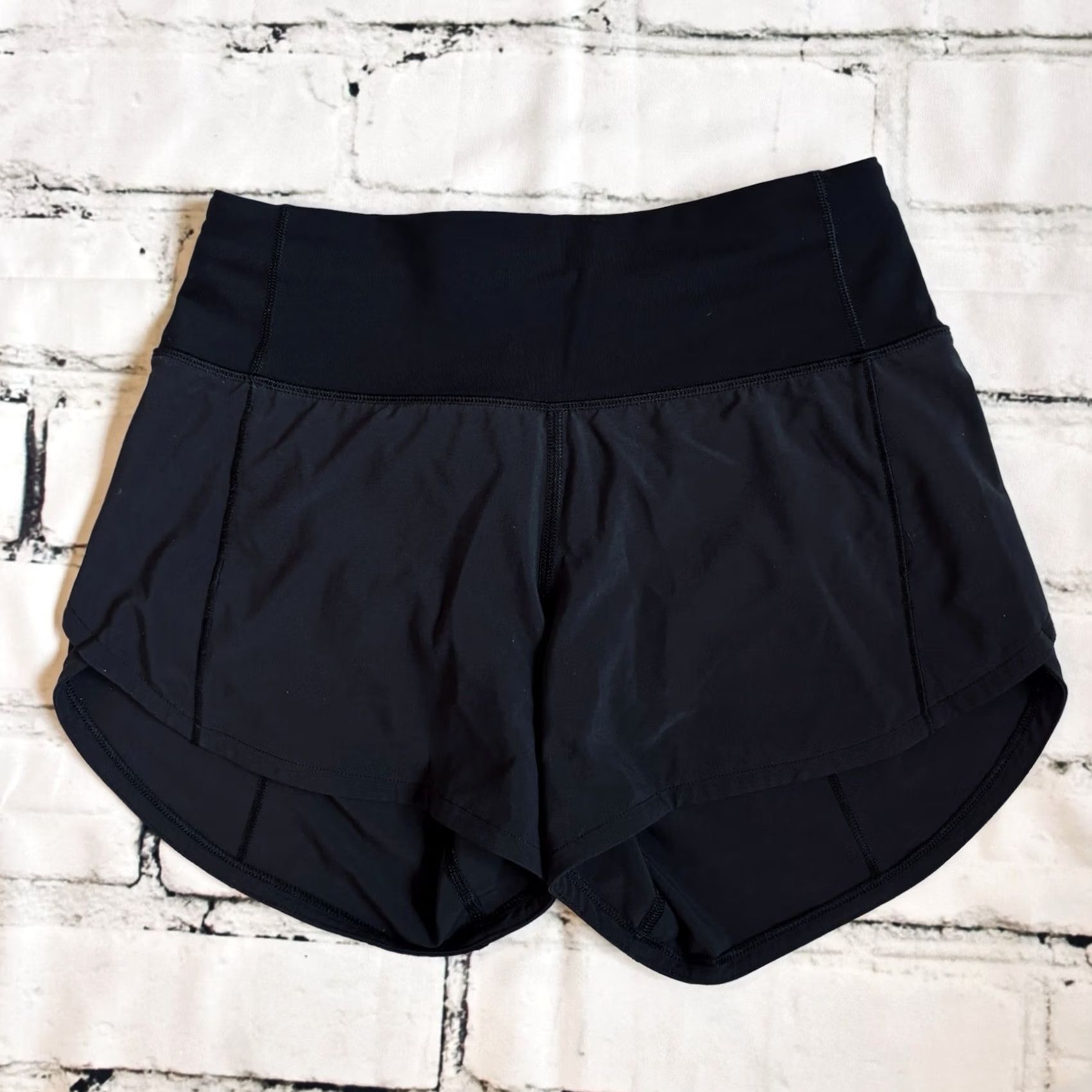 Lululemon VINTAGE Womens Lululemon Base Pace High-Rise Fitted Shorts 8" W7BQ9S Blue sz 6 Size 28" / US 6 / IT 42 - 3 Thumbnail