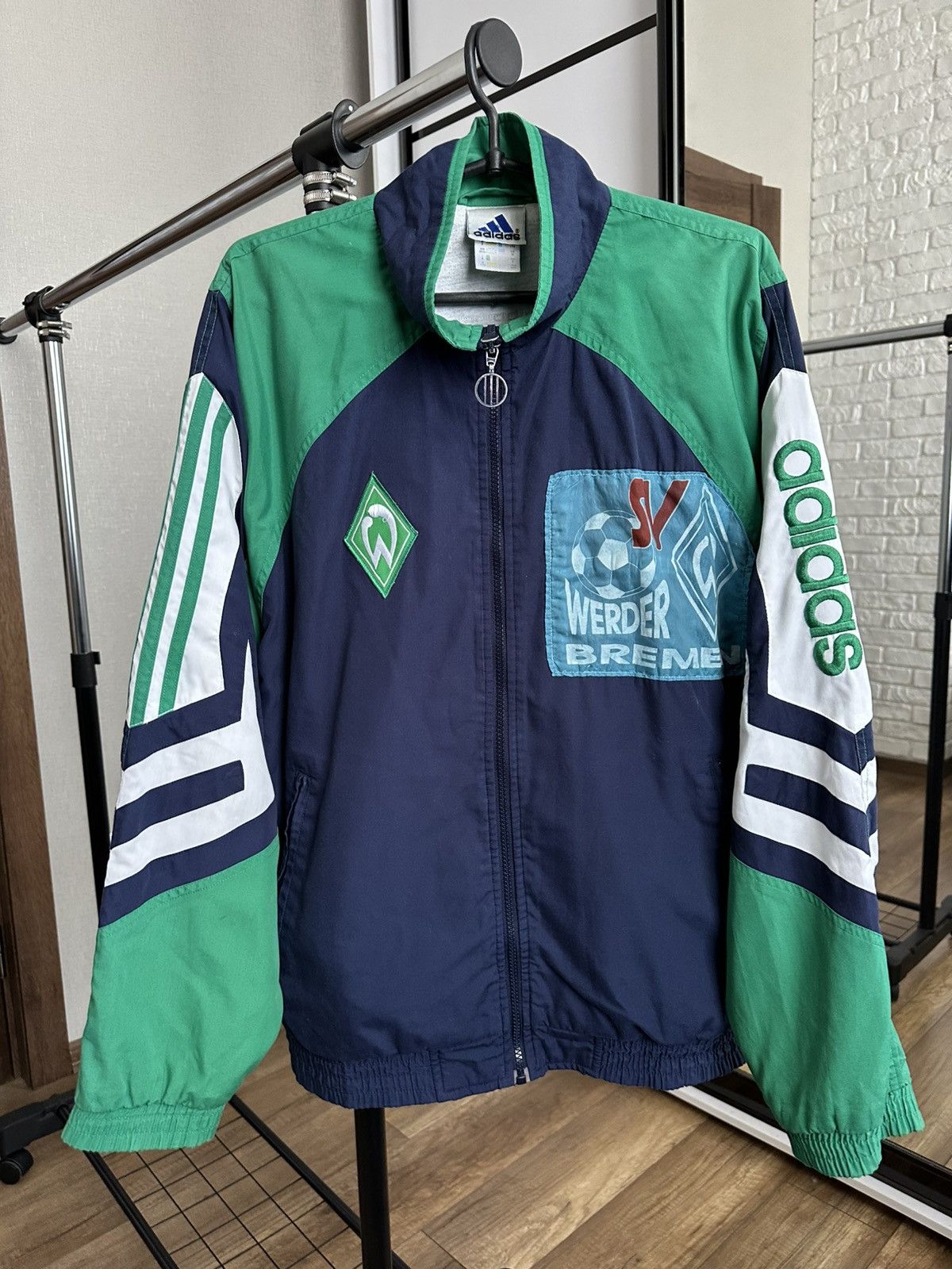 Adidas Werder Bremen Adidas Vintage Zip Jacket 90s Size US M / EU 48-50 / 2 - 2 Thumbnail