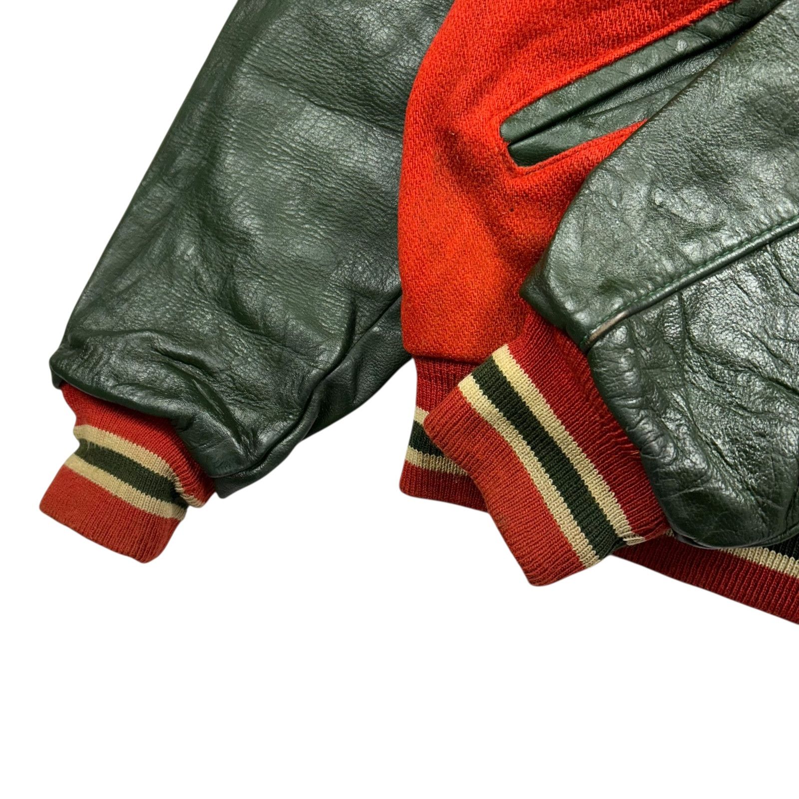 NHL VTG 90s NEW JERSEY DEVILS DELONG VARSITY JACKET LEATHER WOOL Size US XL / EU 56 / 4 - 14 Thumbnail