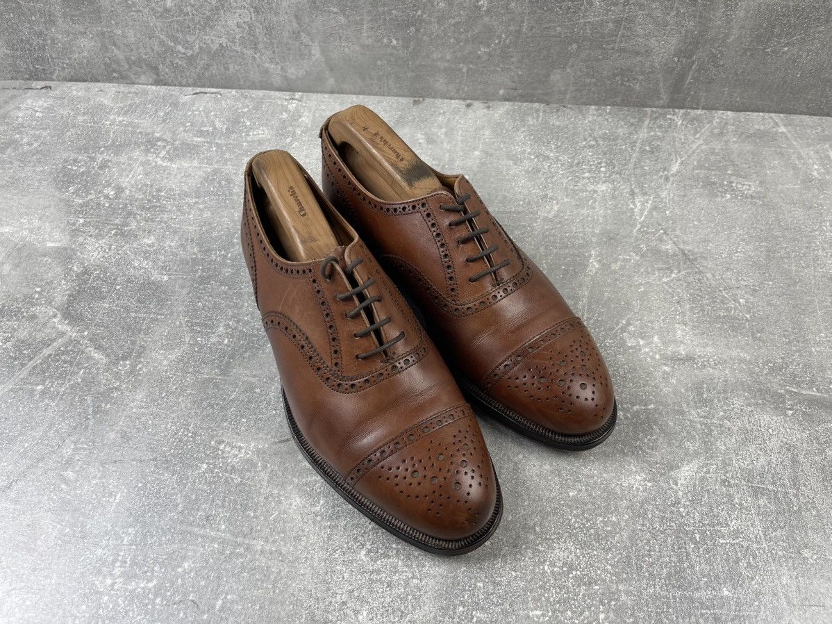 Crockett & Jones × English Laundry × Other UK Crockett & Jones Classic Brown Oxford Leather Shoes Size US 7.5 / EU 40-41 - 3 Thumbnail