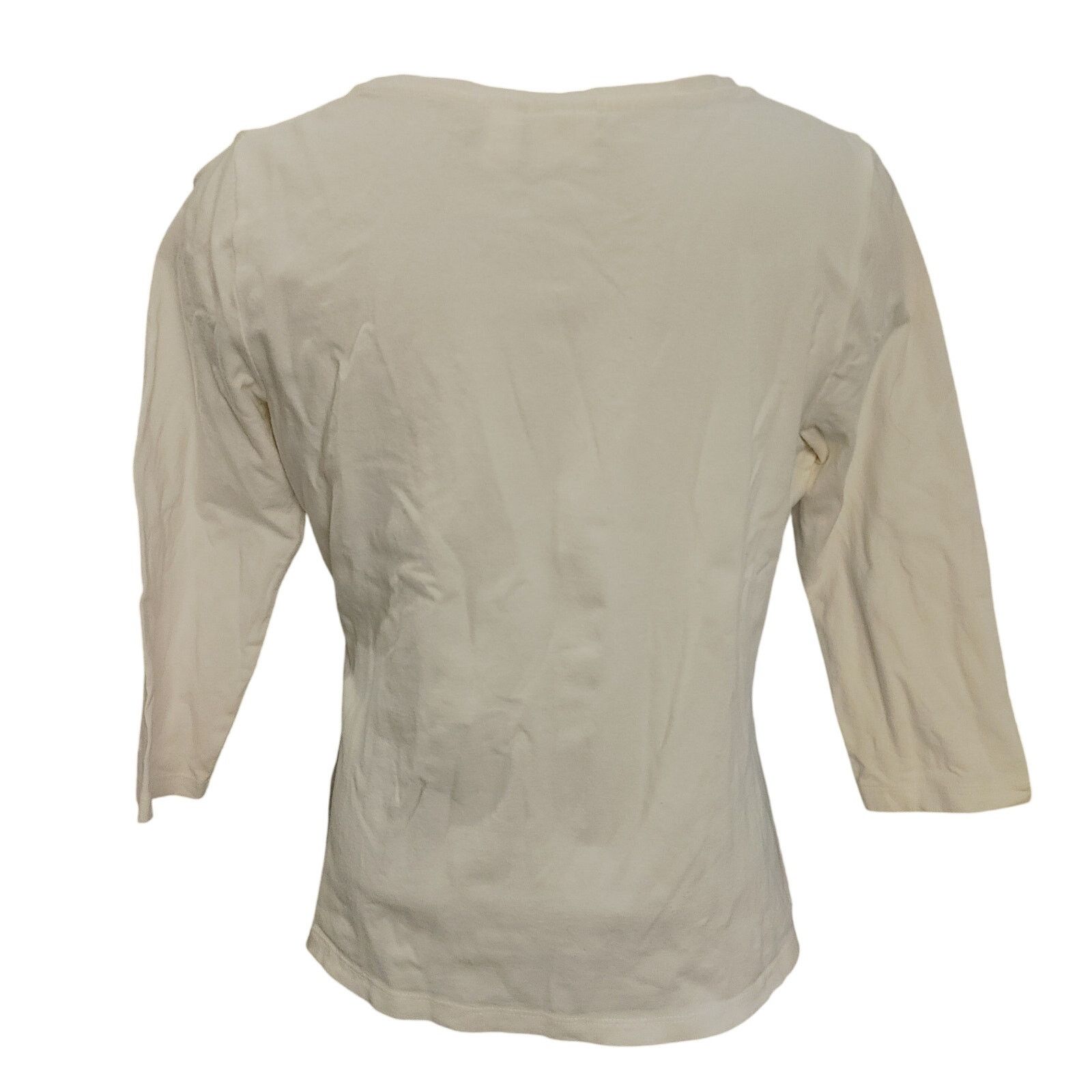 Other Zenergy Chicos Women 1 White/Silver Bedazzled LongSleeve Top Size M / US 6-8 / IT 42-44 - 2 Thumbnail