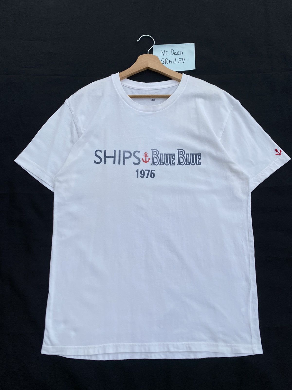 Blue Blue Japan Rare Vintage SHIPS Blue Blue 1975 Tshirt Size US L / EU 52-54 / 3 - 3 Thumbnail