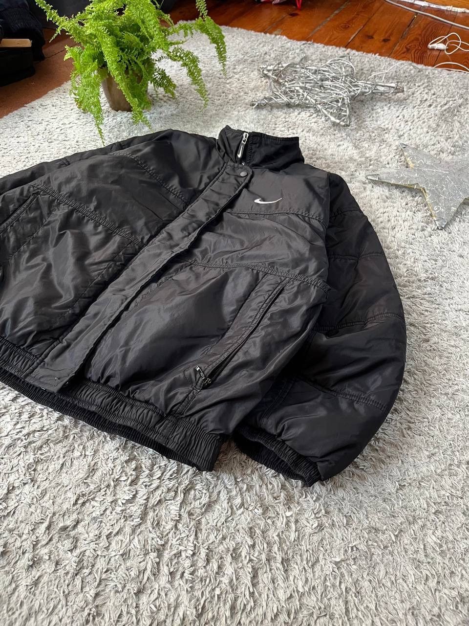 Nike × Vintage 90s Nike Vintage Swoosh Puffer Light Jacket Streetwear Size US M / EU 48-50 / 2 - 8 Thumbnail