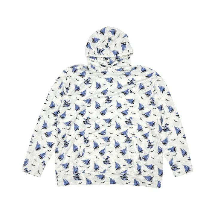 Polo Ralph Lauren Polo Ralph Lauren White Sailboat Print Hoodie Size US XXL / EU 58 / 5 - 1 Thumbnail