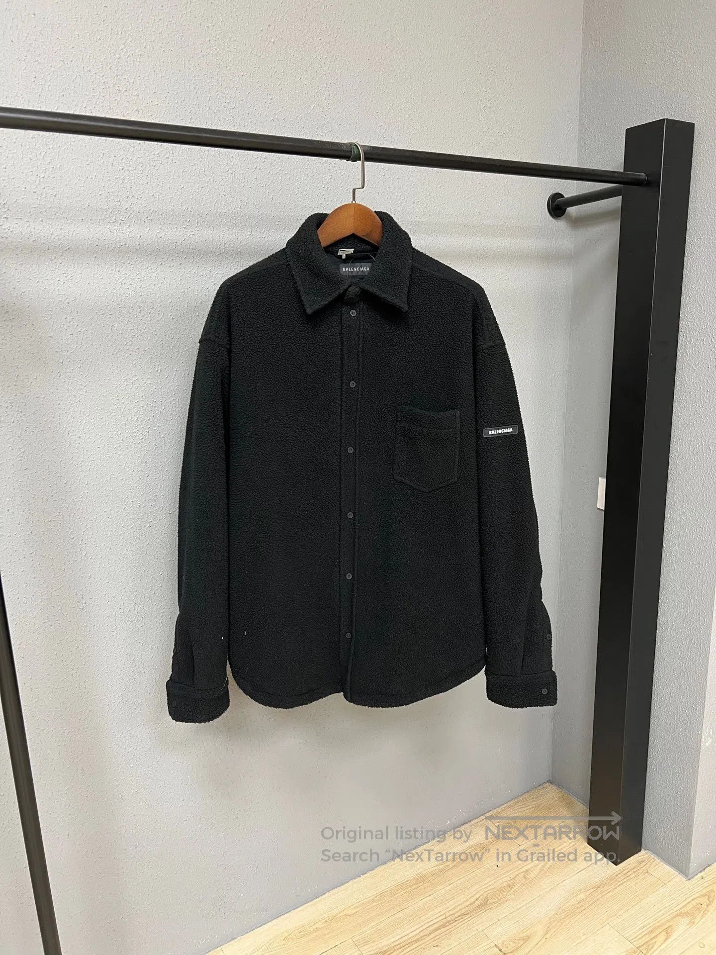Balenciaga Balenciaga New Arrival Shearling Fleece Patch Logo Jacket| Size US S / EU 44-46 / 1 - 1 Thumbnail