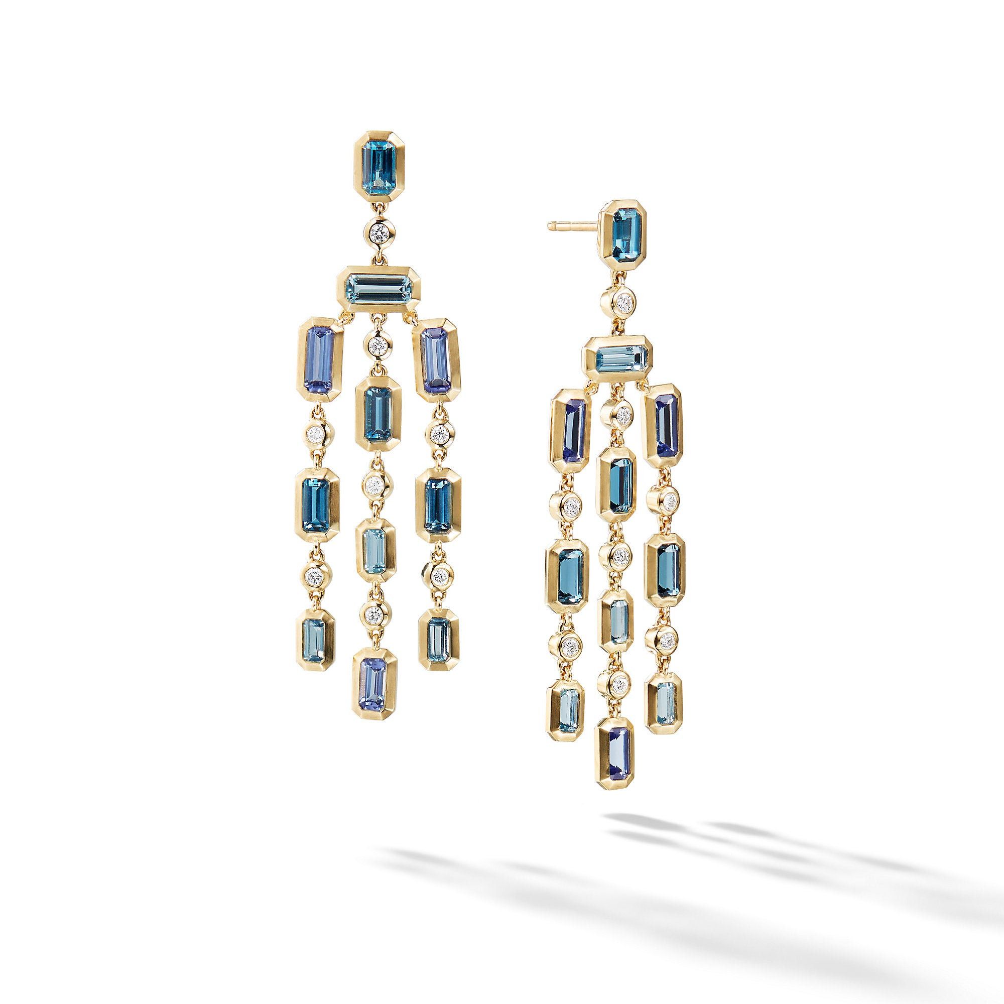 David Yurman o1w1db10325 Earrings in Topaz and Tanzanite with Diamonds Size ONE SIZE - 1 Preview