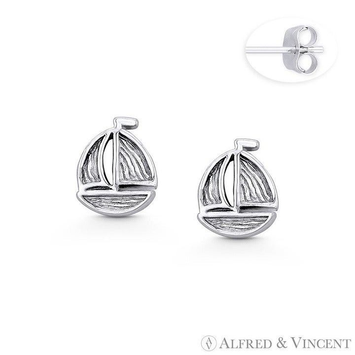 Other Sailing Yacht / Sailboat Nautical Charm Stud Earrings Size ONE SIZE - 1 Preview