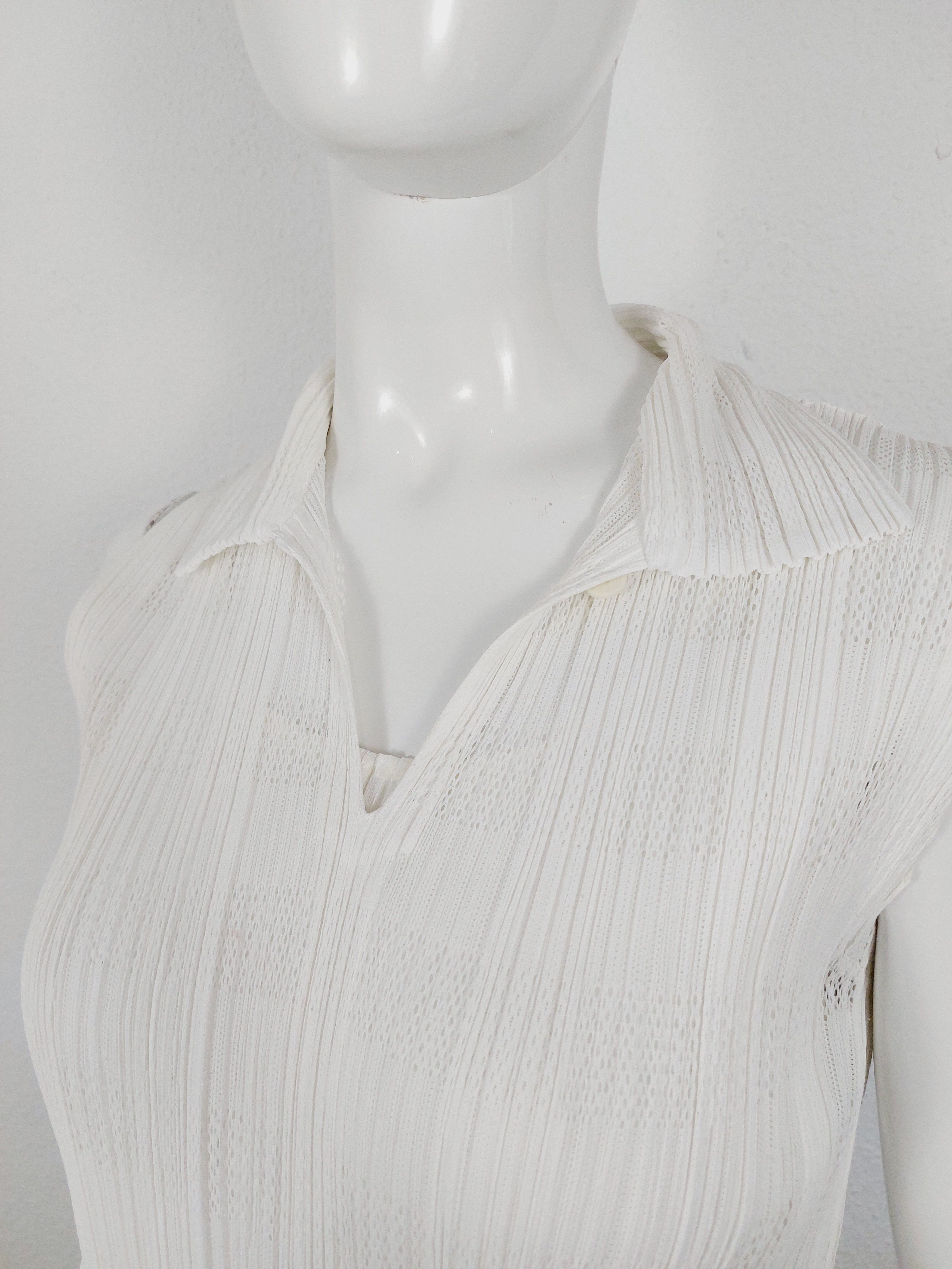 Issey Miyake Issey Miyake Pleats Please White Wedding Dress Set Size ONE SIZE - 11 Thumbnail