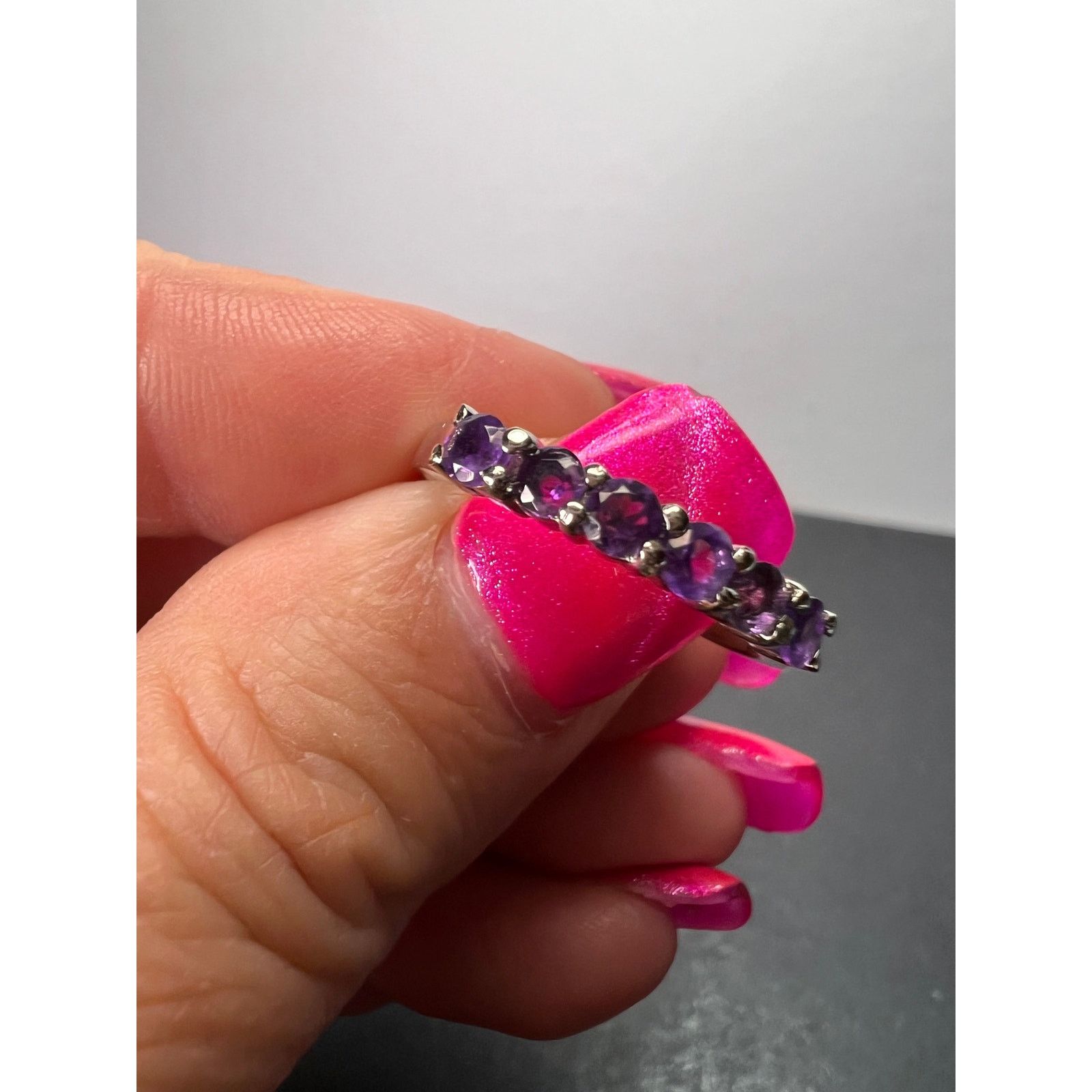 Other Stainless steel amethyst ring size 9 Size ONE SIZE - 2 Thumbnail