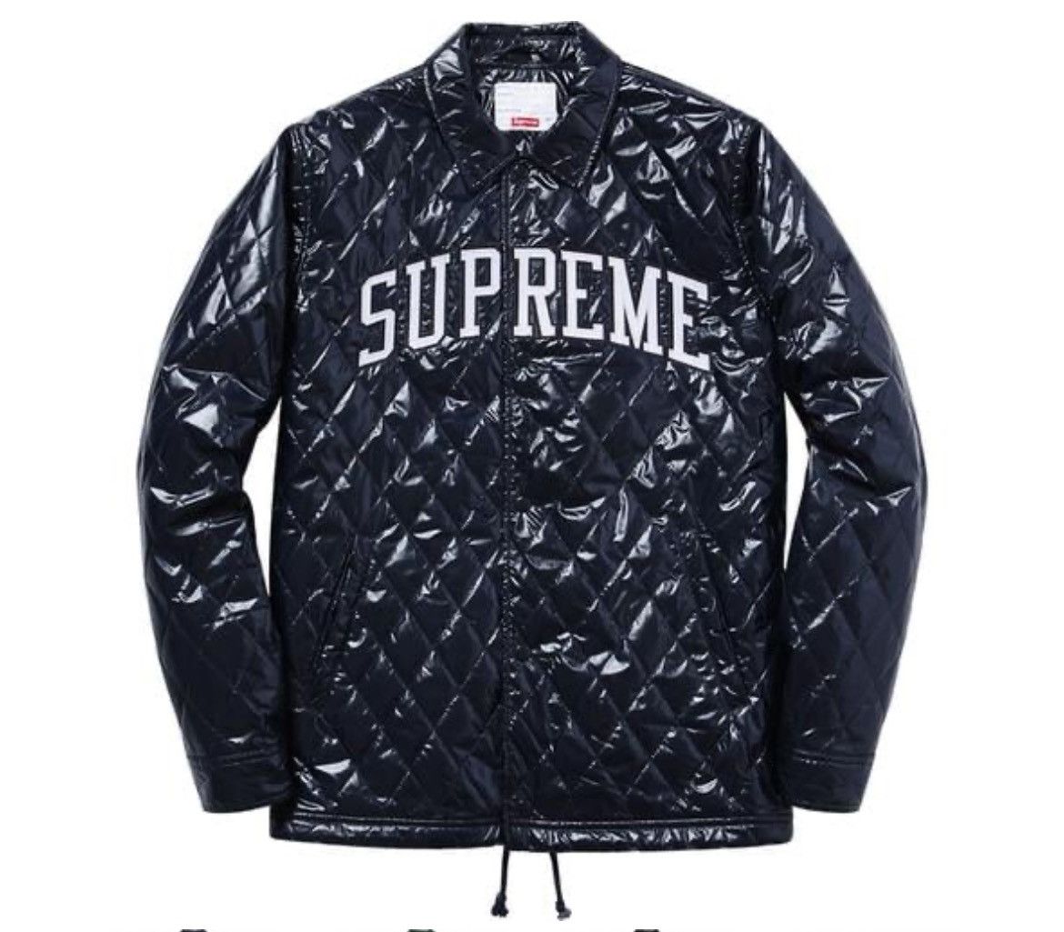 Supreme Supreme Quilted Coaches Jacket (NAVY) Size US L / EU 52-54 / 3 - 9 Thumbnail