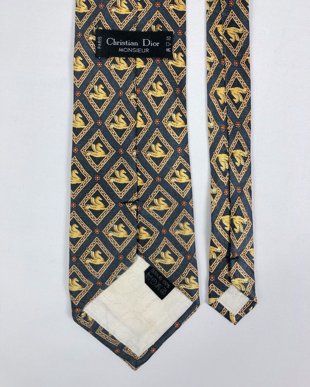 Christian Dior Monsieur Rare Vintage Christian Dior Monsieur Silk Tie Size ONE SIZE - 4 Thumbnail