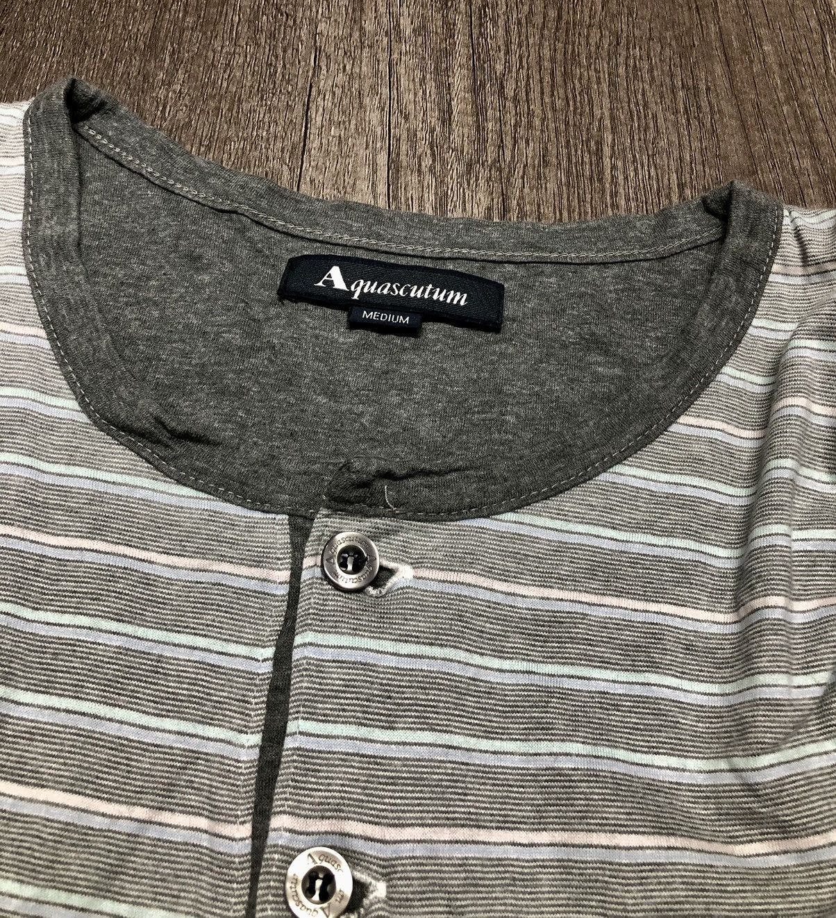Aquascutum × Japanese Brand × Vintage Vintage Aquascutum Long Sleeve Pocket Tee Shirt Size US M / EU 48-50 / 2 - 8 Thumbnail