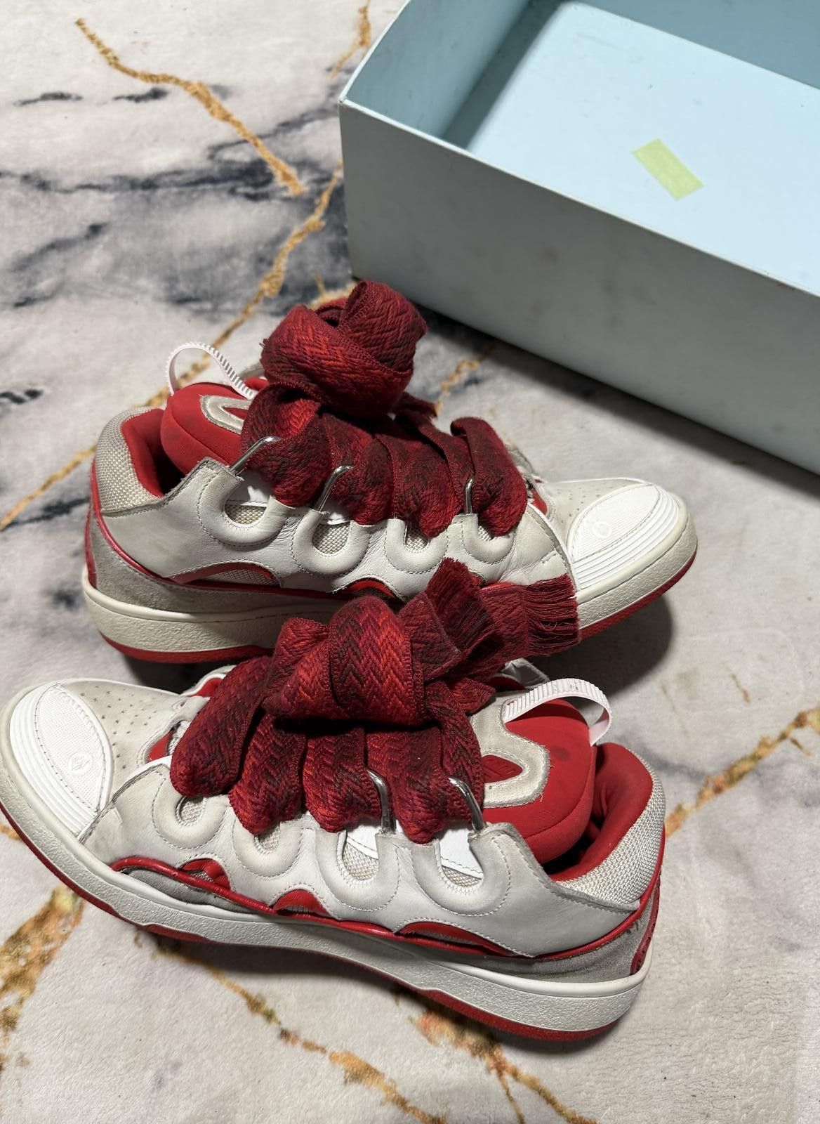 Lanvin Lanvin Curb White Red - Sz 10Us Size US 10 / EU 43 - 4 Thumbnail