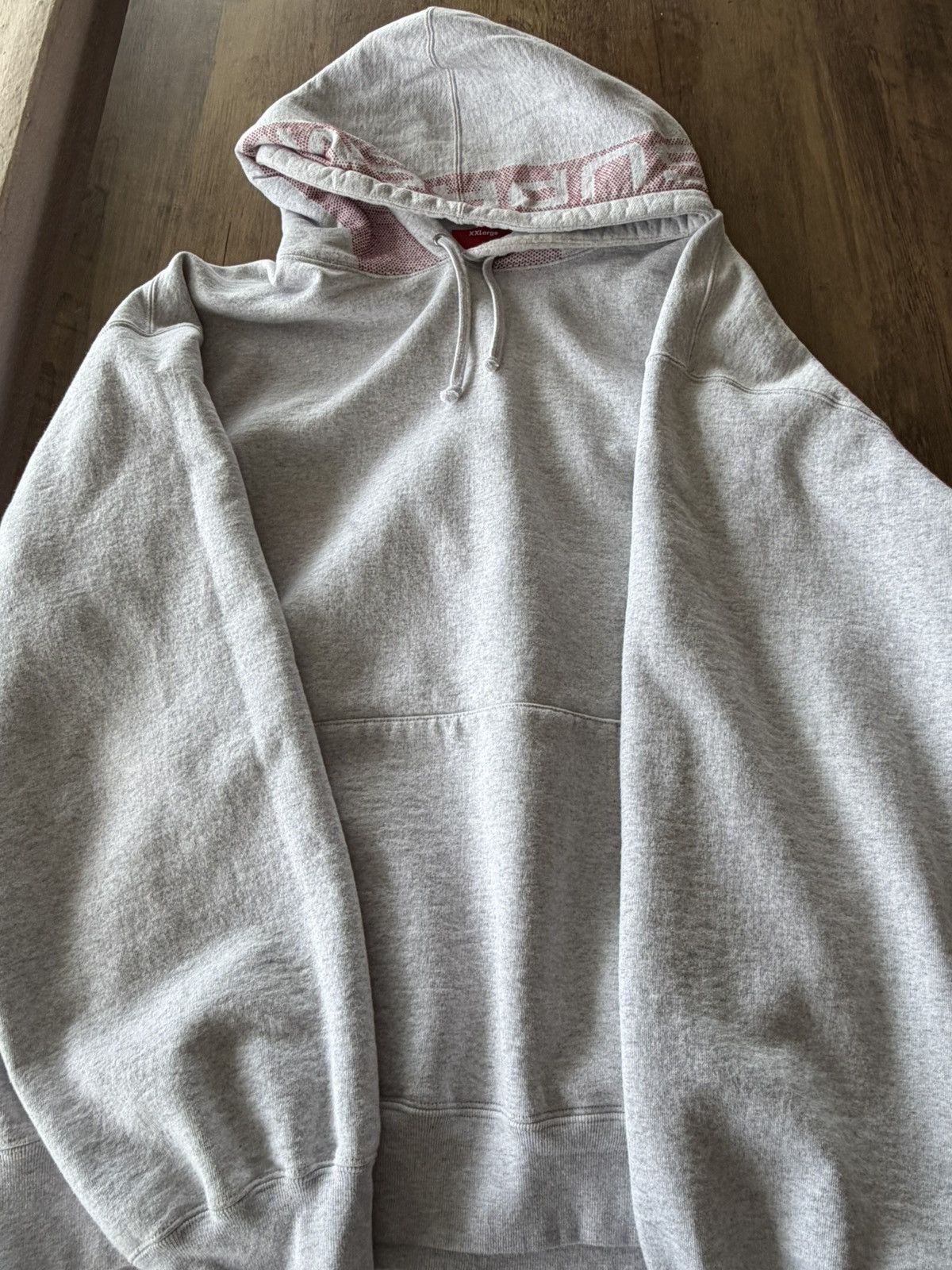 Supreme Grey and red Supreme Hoodie Size US XXL / EU 58 / 5 - 1 Thumbnail
