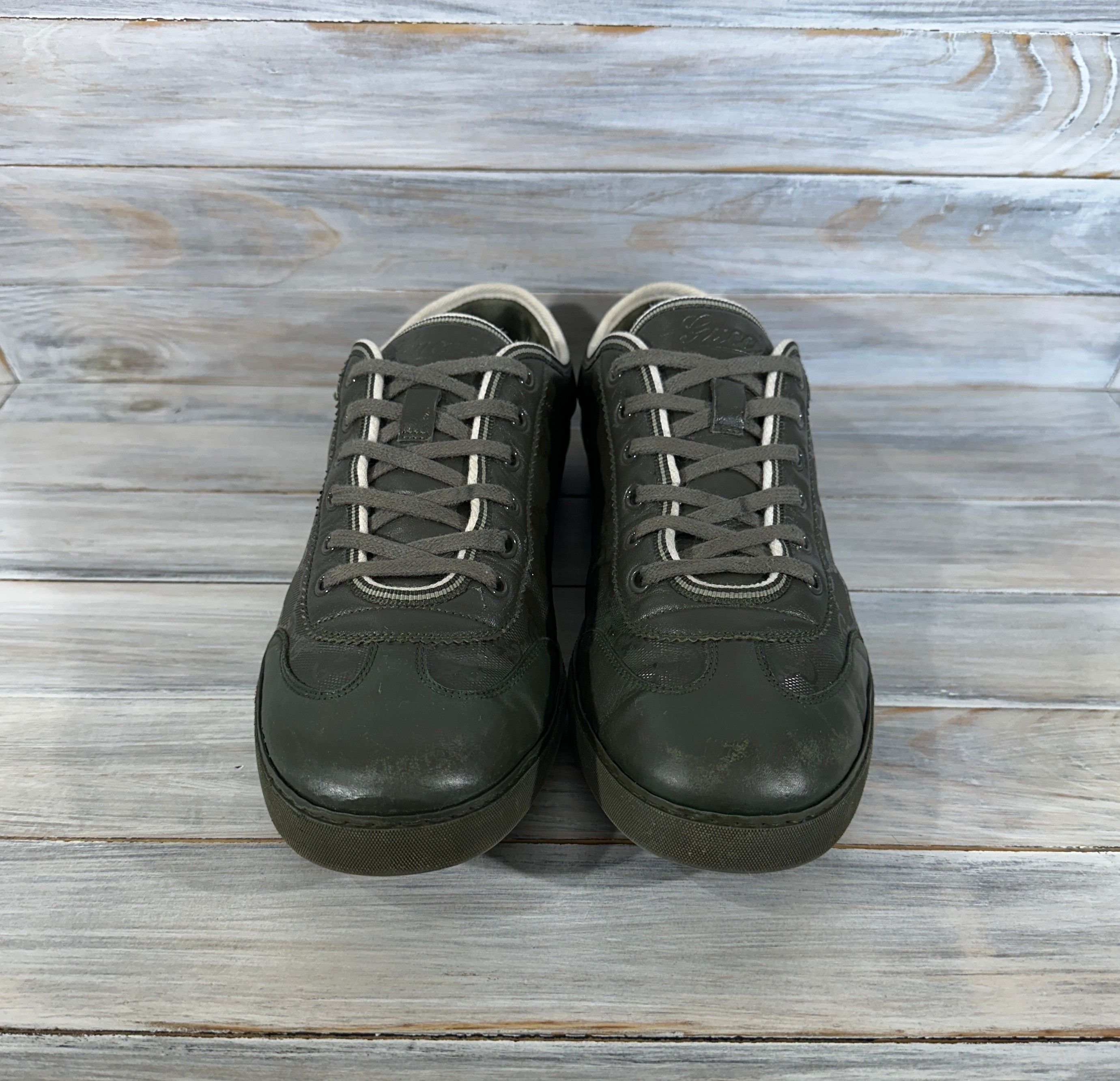 Gucci Gucci GG Monogram Men's Leather Sneakers MadeInItaly Luxury Size US 9.5 / EU 42-43 - 16 Thumbnail
