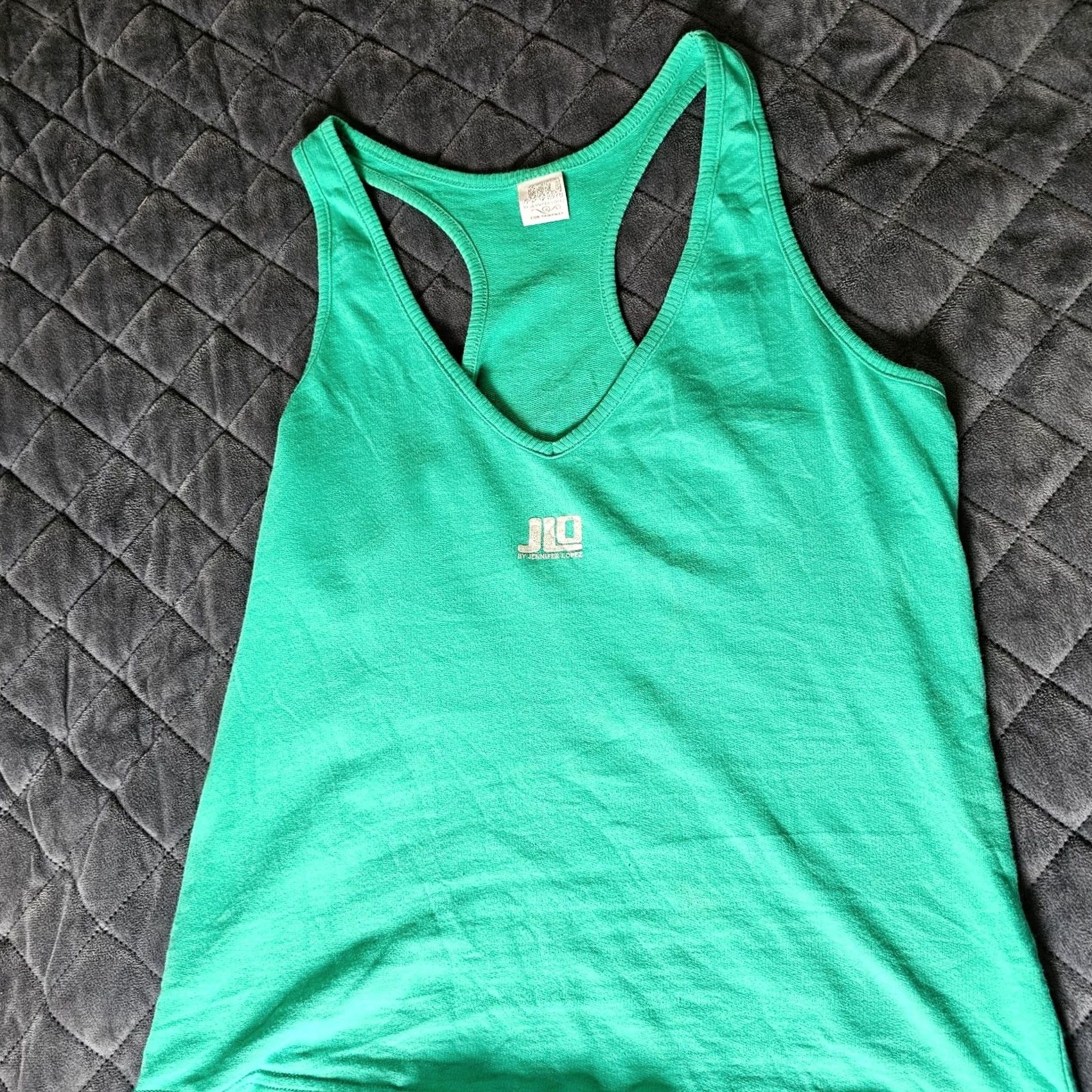 Vintage JLO XS Green Racerback Tank Shell Polyester Athletic Slim Women XS Tank Green Slimming Size XS / US 0-2 / IT 36-38 - 6 Thumbnail