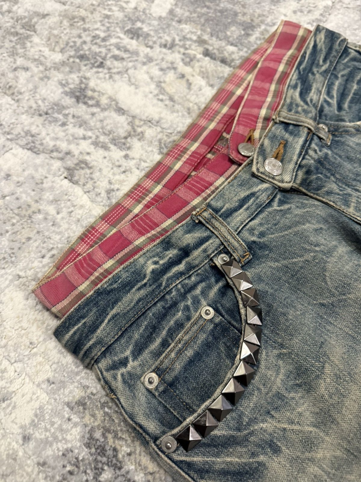 Hysteric Glamour Hysteric Glamour Style Studded Distressed Double Waist Jeans Size US 30 / EU 46 - 6 Thumbnail