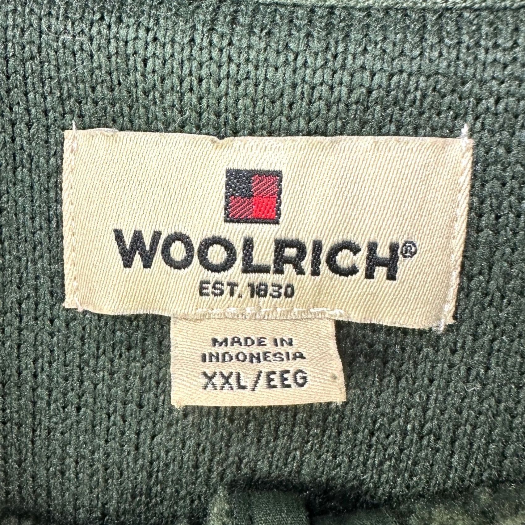 Vintage Woolrich Sweatshirt Pullover Mens 2XL Green Long Sleeve Pocket Mock Neck Shirt Size US XXL / EU 58 / 5 - 5 Thumbnail