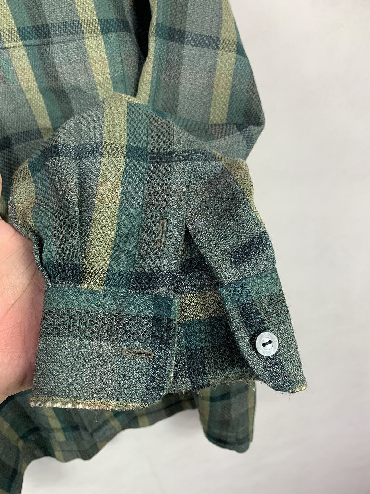 Yves Saint Laurent Steals! Vintage YSL Chemises Distressed Button Ups Shirt Size US M / EU 48-50 / 2 - 7 Thumbnail