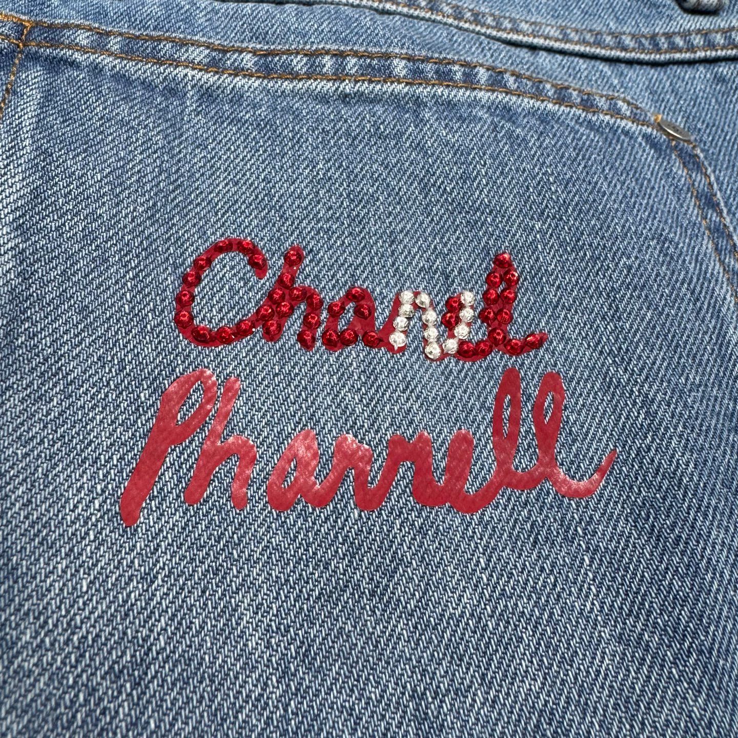 Chanel Chanel Pharrell Williams x Rhinestone Logo Jeans 48 Size 36" / US 14 / IT 50 - 6 Thumbnail
