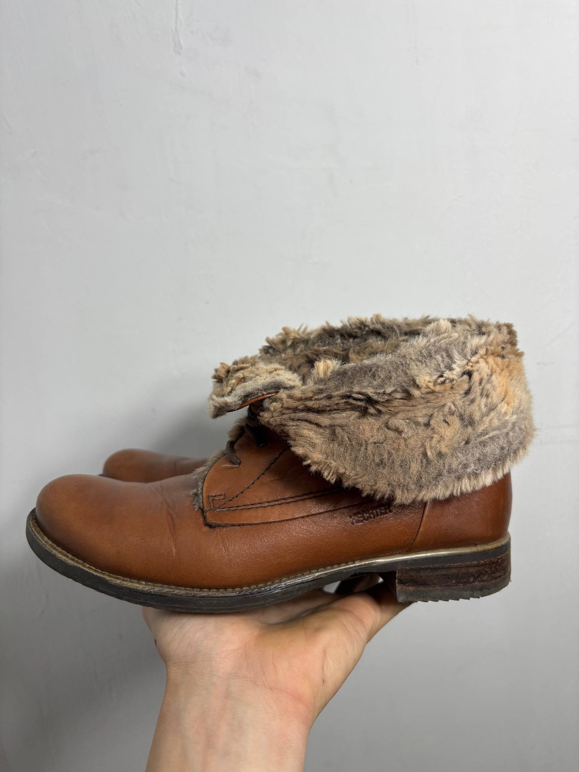 A.S.98 RARE Fur AS 98 GUIDI style! fade Ankle Archive Leather Boots Size US 7 / IT 37 - 6 Thumbnail