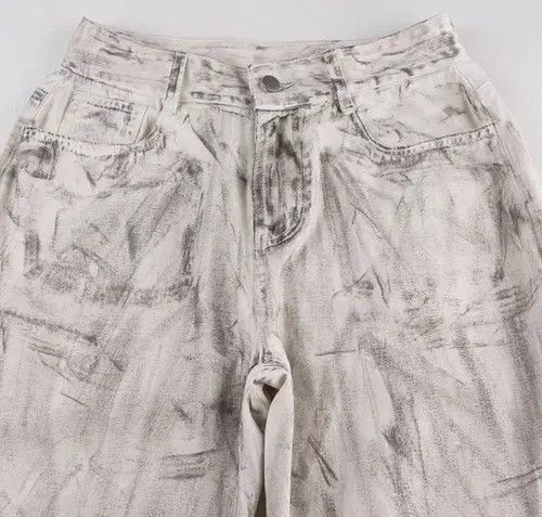 VIBE Vintage jet black tie dye washed dirty jeans Size US 30 / EU 46 - 3 Thumbnail