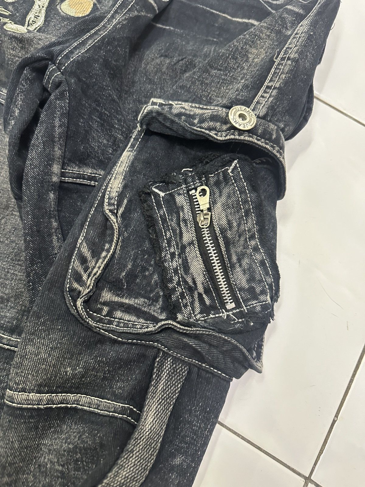 Japanese Brand × Vintage Vintage Fashion Basketball Baggy Cargo Jeans Size US 30 / EU 46 - 8 Thumbnail