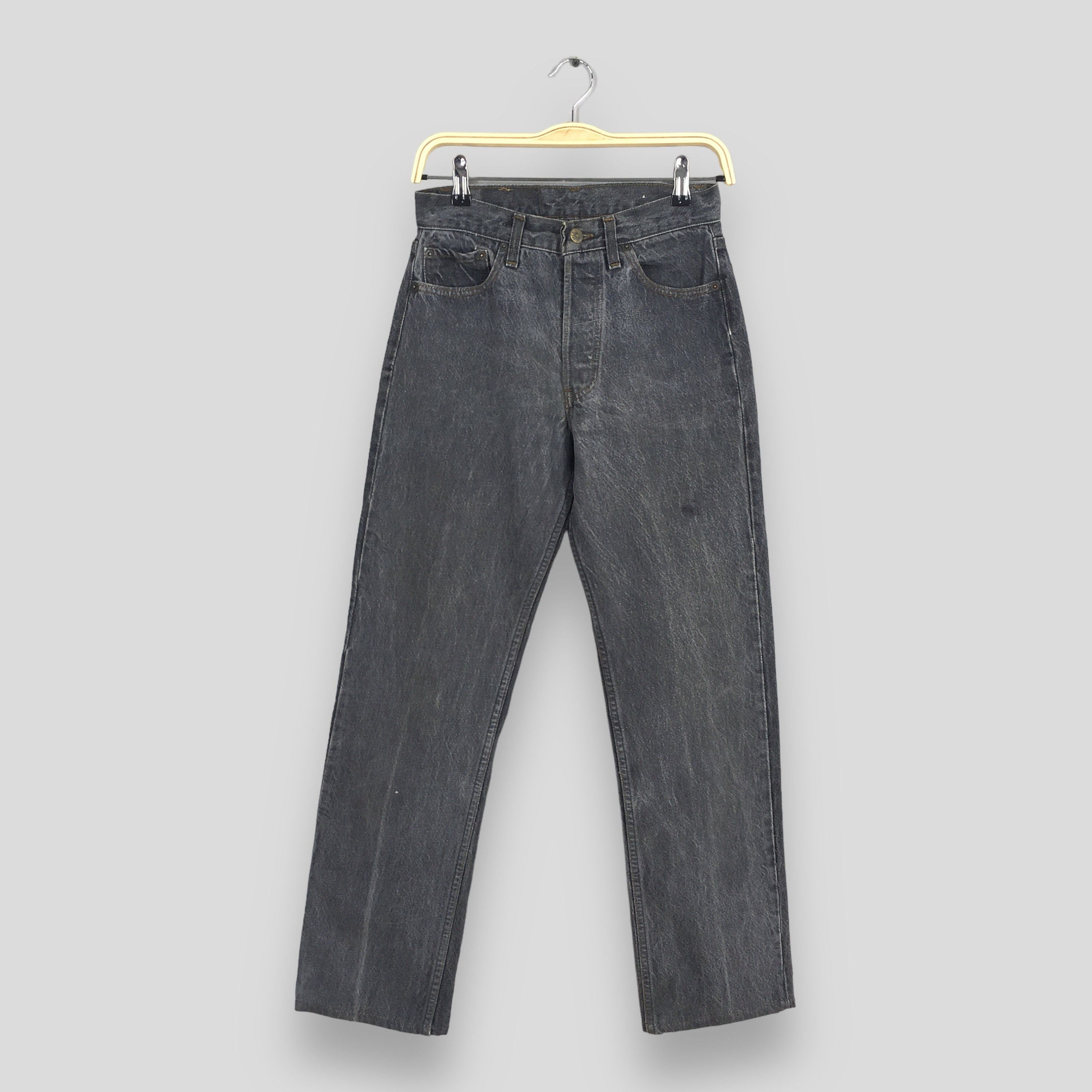 image of Size 26X28 Vintage 80's Levi's 501 Faded Black Jeans, Women's