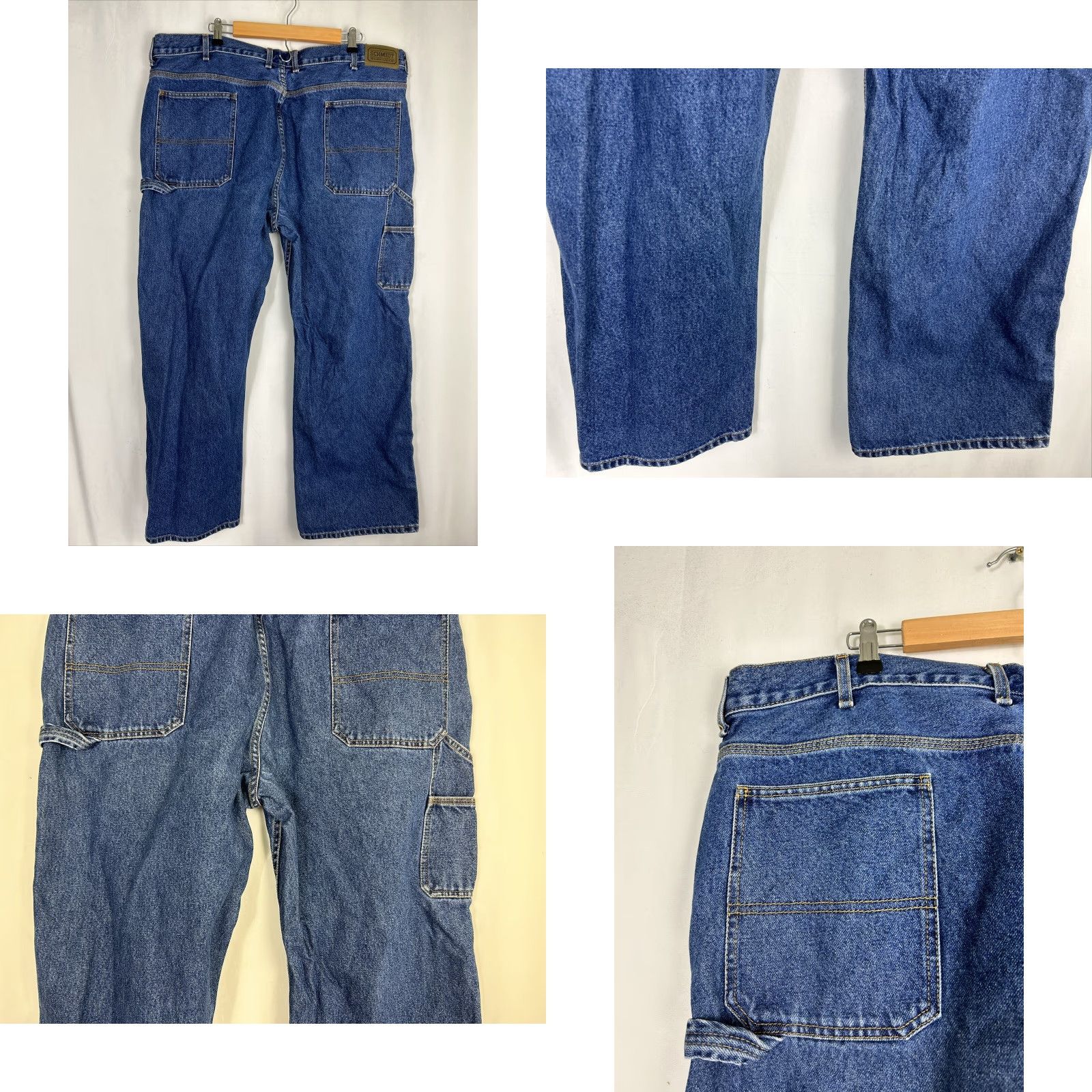 Denime VINTAGE CE Schmidt Workwear Mens 44x30 Blue Denim Jeans Jeans Mens 44 Blue Denim Workwear Straight 30in Inseam Size US 44 / EU 60 - 8 Thumbnail