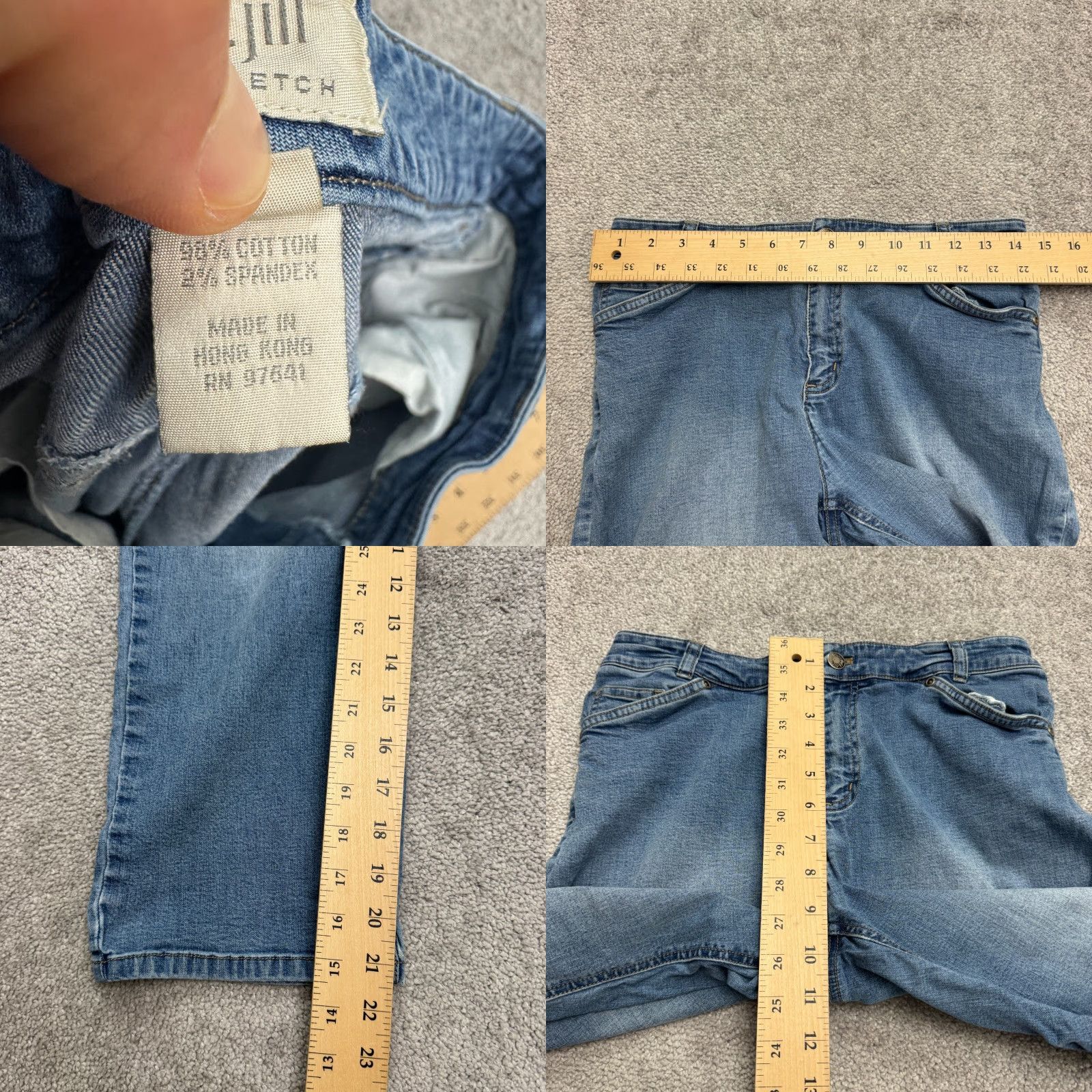 J. Jill J. Jill Jeans Cropped High Rise 28x21 Blue Petites 8P Denim Womens Size 30" / US 8 / IT 44 - 8 Thumbnail