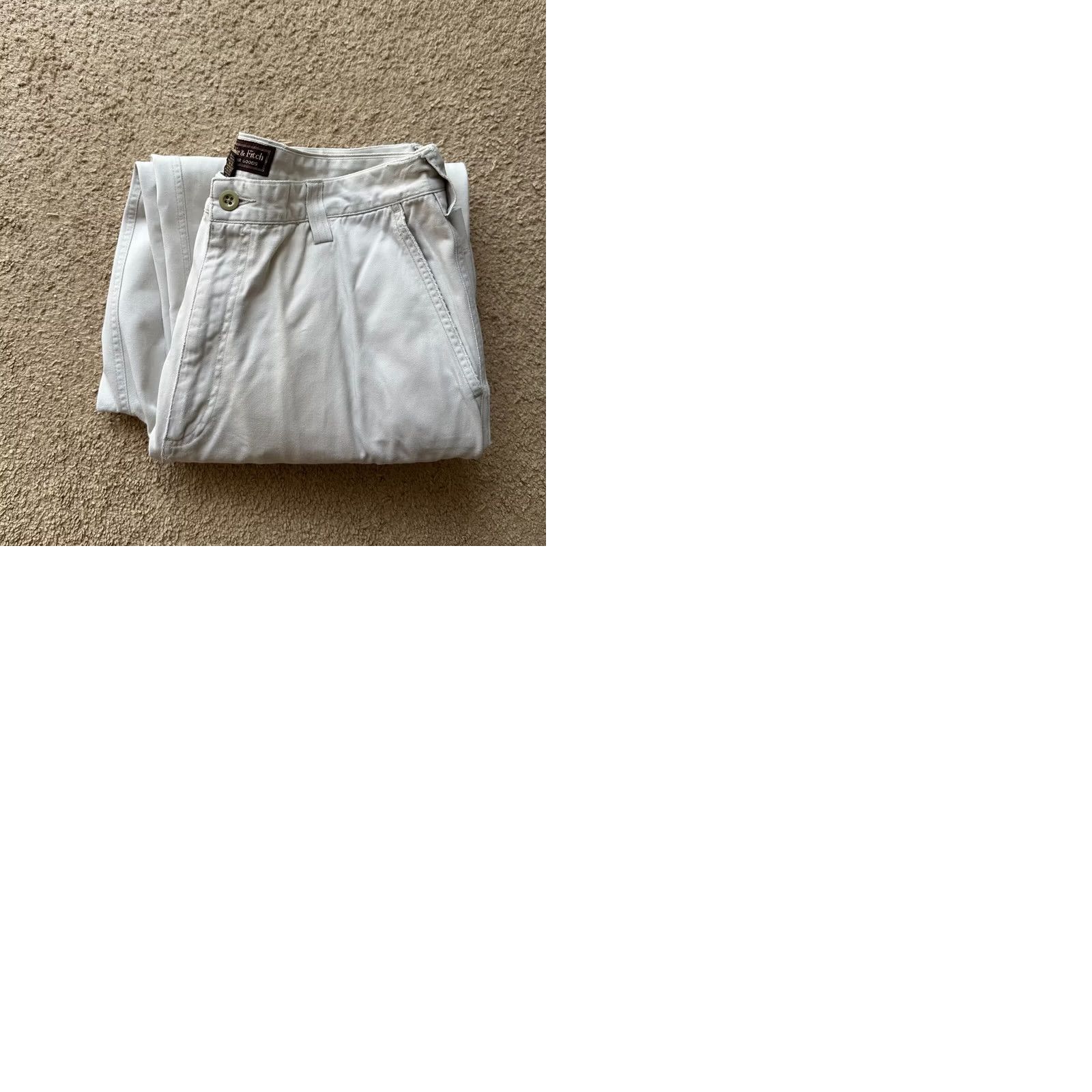 Abercrombie & Fitch VINTAGE Abercrombie & Fitch Pants Mens Cargo White 34x32 High Rise Y2K Army Paratrooper Size US 34 / EU 50 - 9 Thumbnail