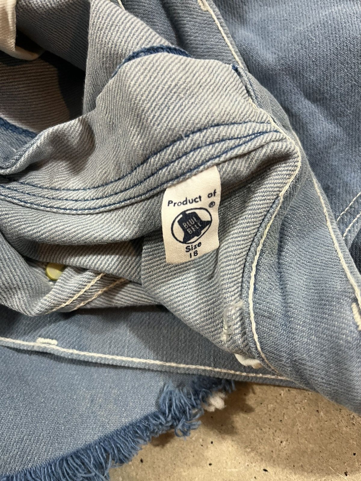 Vintage × Wrangler Vintage 60s Wrangler Blue Bell Jean Shorts Jorts Faded Blue Size 28" / US 6 / IT 42 - 6 Thumbnail