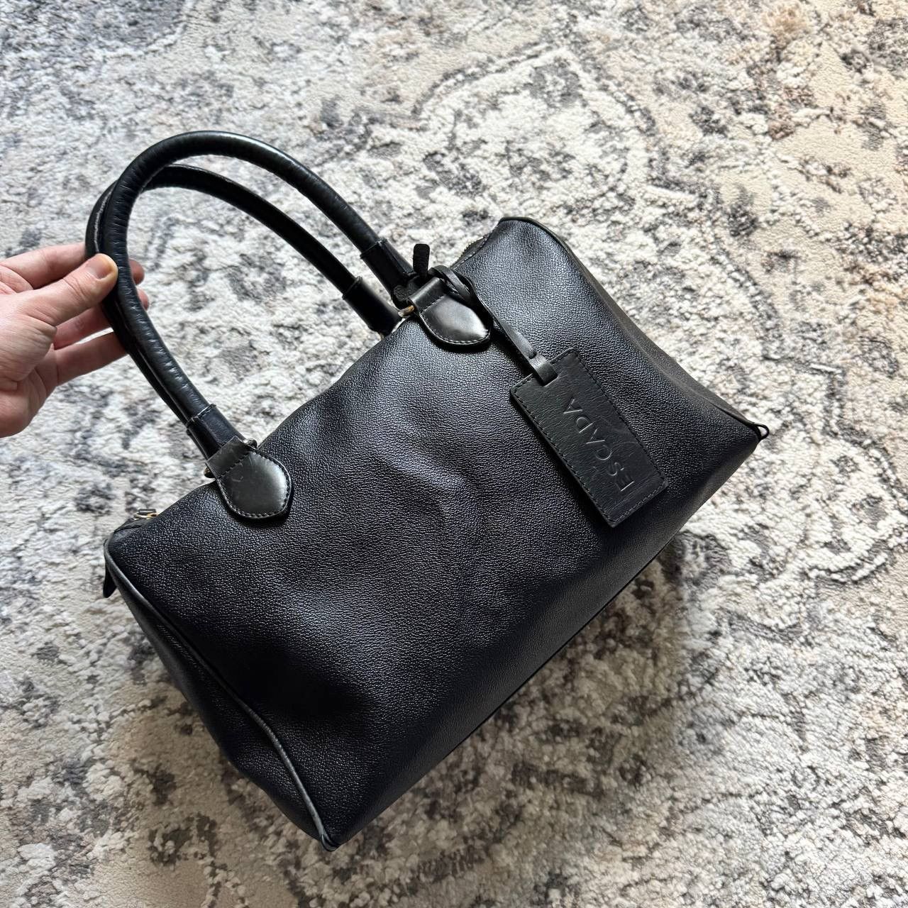 Escada Avant Garde Escada Black Luggage Leather Handle Bag Size ONE SIZE - 3 Thumbnail
