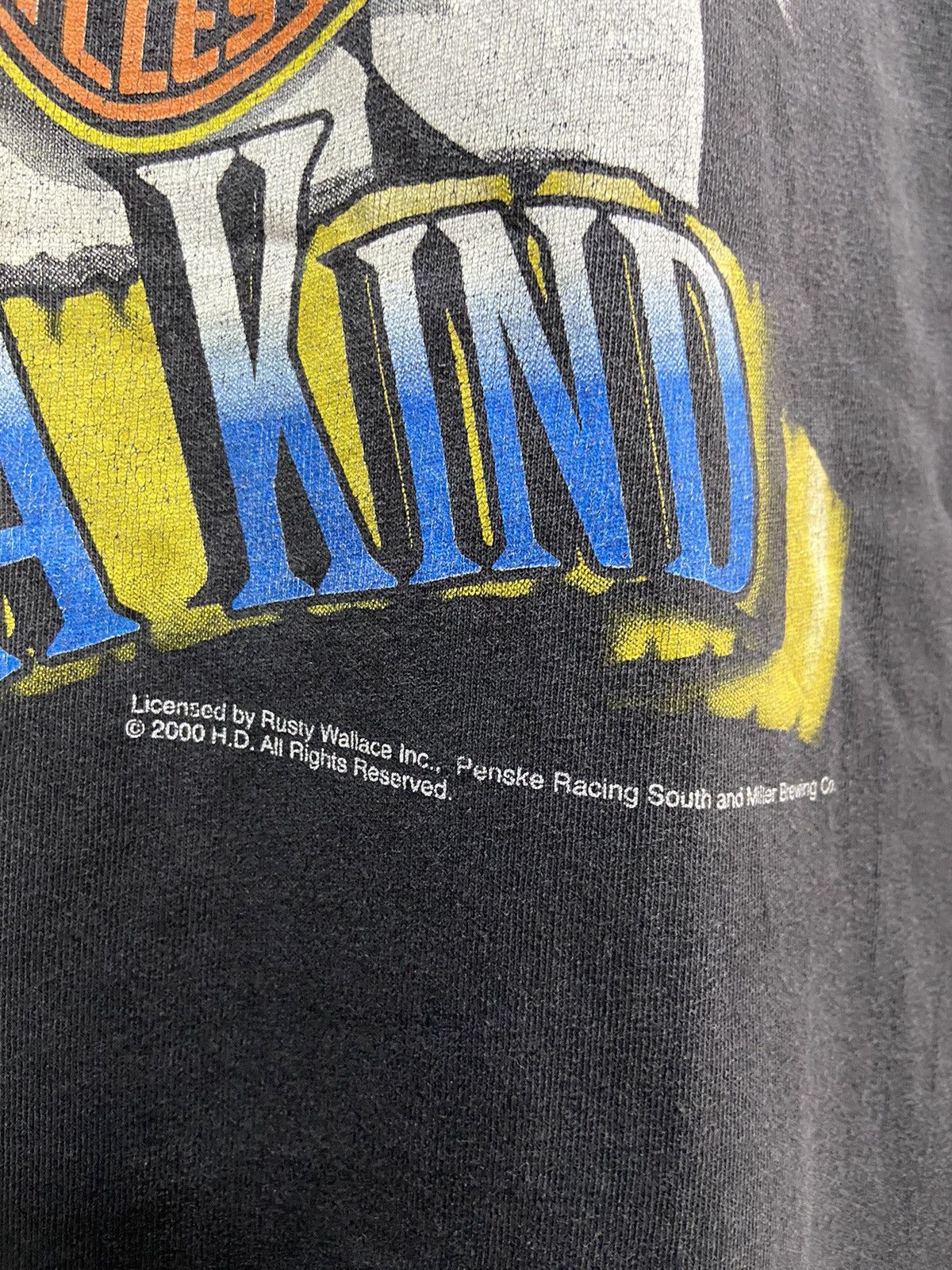 Chase Authentics VINTAGE RUSTY WALLACE HARLEY DAVIDSON 00’s NASCAR TEE SHIRT Size US XL / EU 56 / 4 - 10 Thumbnail