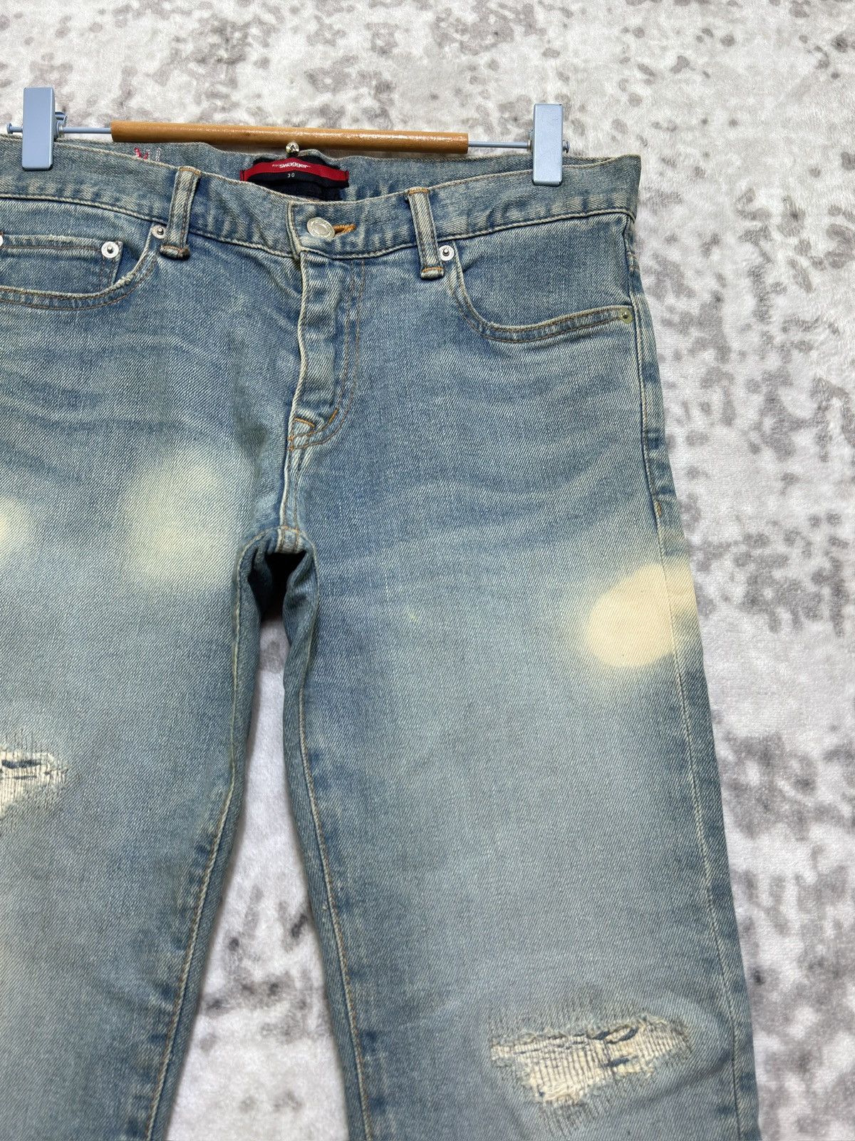 PHENOMENON Rare Phenomenon Archive Skinny Bleached Distressed Denim Size US 30 / EU 46 - 5 Thumbnail