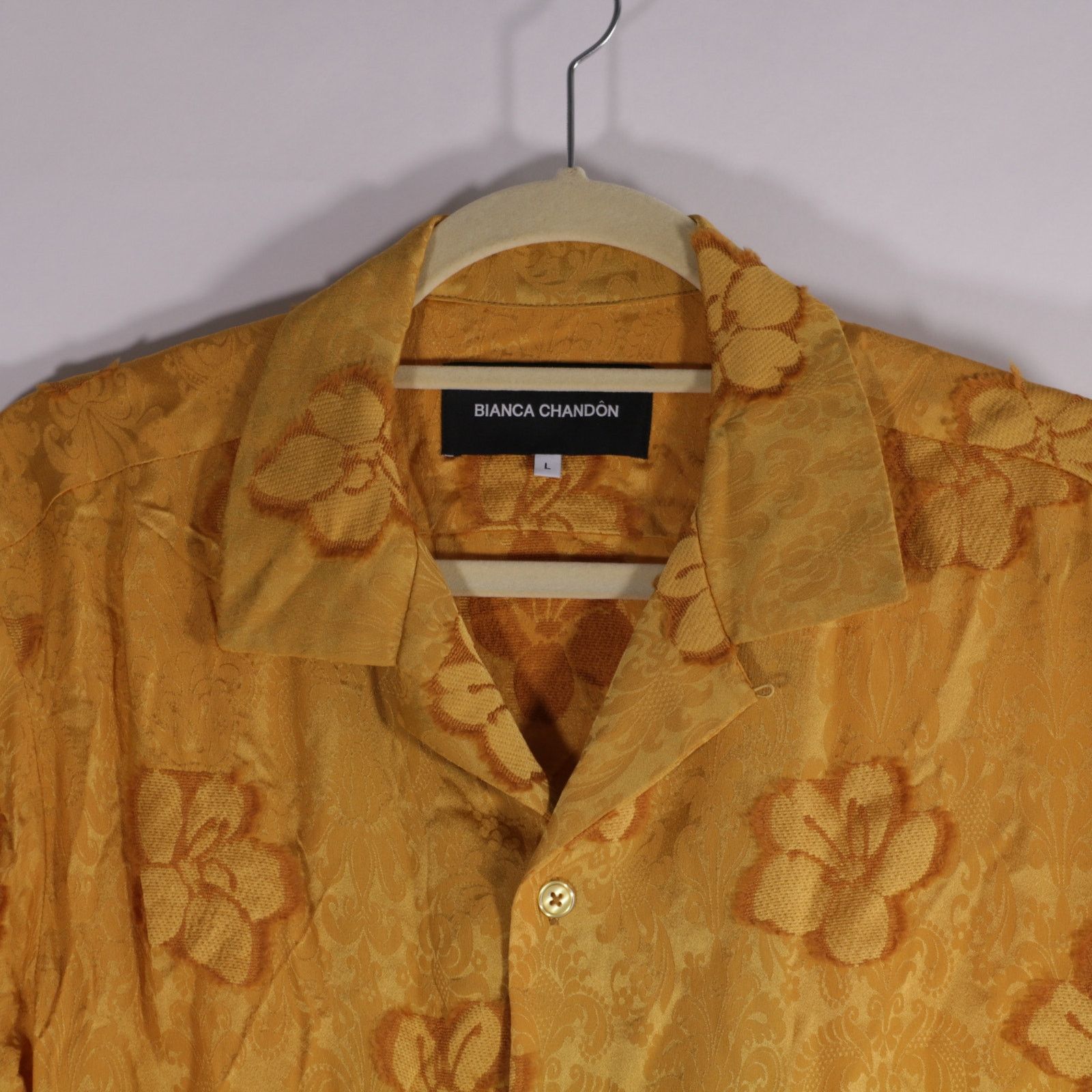 BIANCA CHANDON Bianca Chandon Textured Silk Pattern Shirt Large Brand New Size US L / EU 52-54 / 3 - 2 Thumbnail