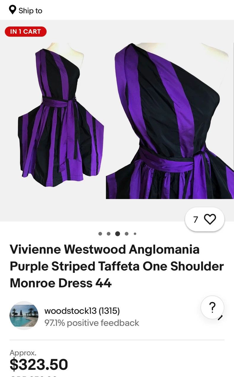 Vivienne Westwood Vivienne Westwood Purple and black single-shoulder punk dr Size XS / US 0-2 / IT 36-38 - 6 Thumbnail