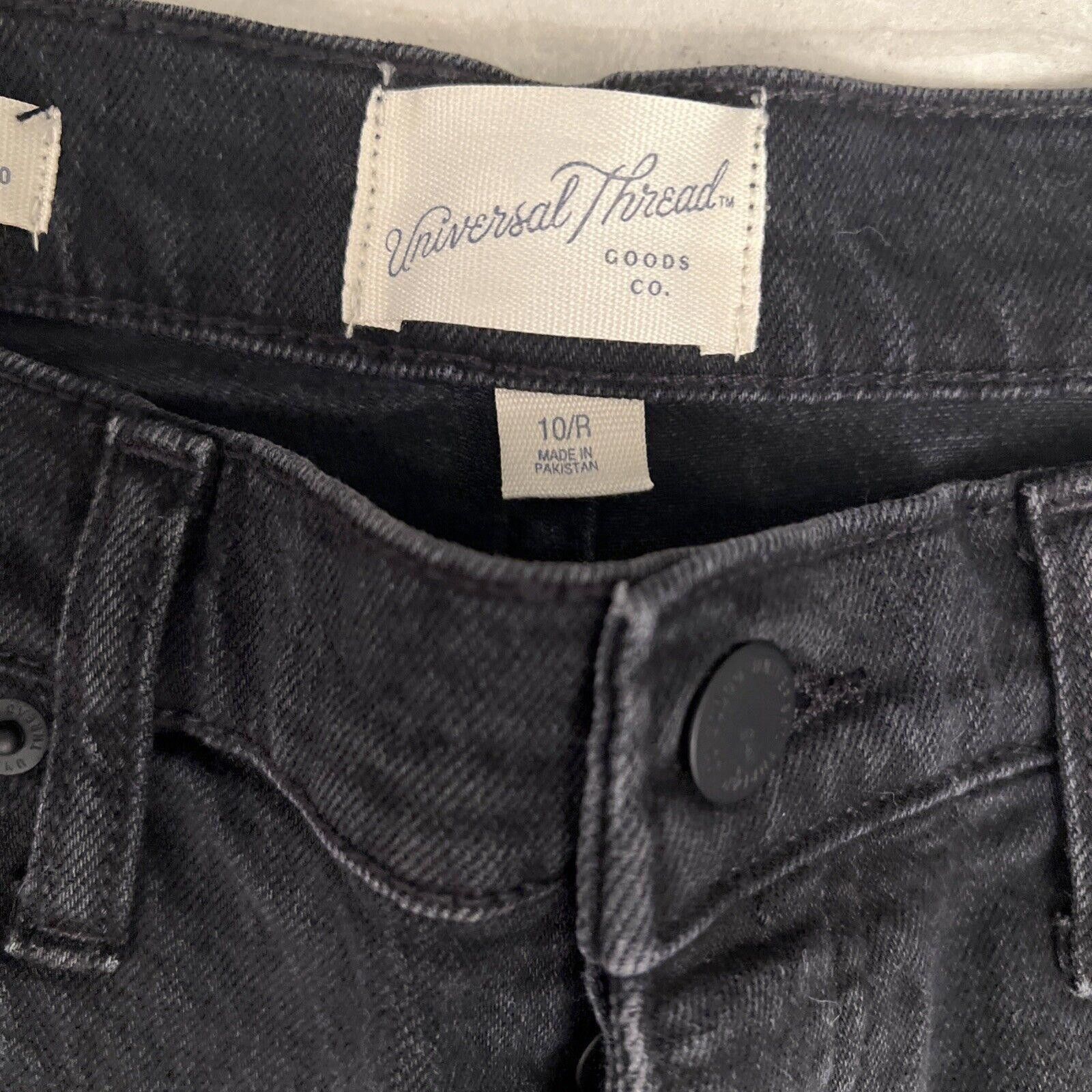 Designer Universal Thread Womens Black Denim High Rise Vintage Jeans Size 32" / US 10 / IT 46 - 3 Thumbnail