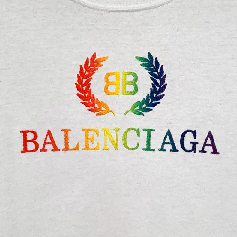 Balenciaga Balenciaga White logo monogrammed printed crew neck short Size US M / EU 48-50 / 2 - 4 Thumbnail