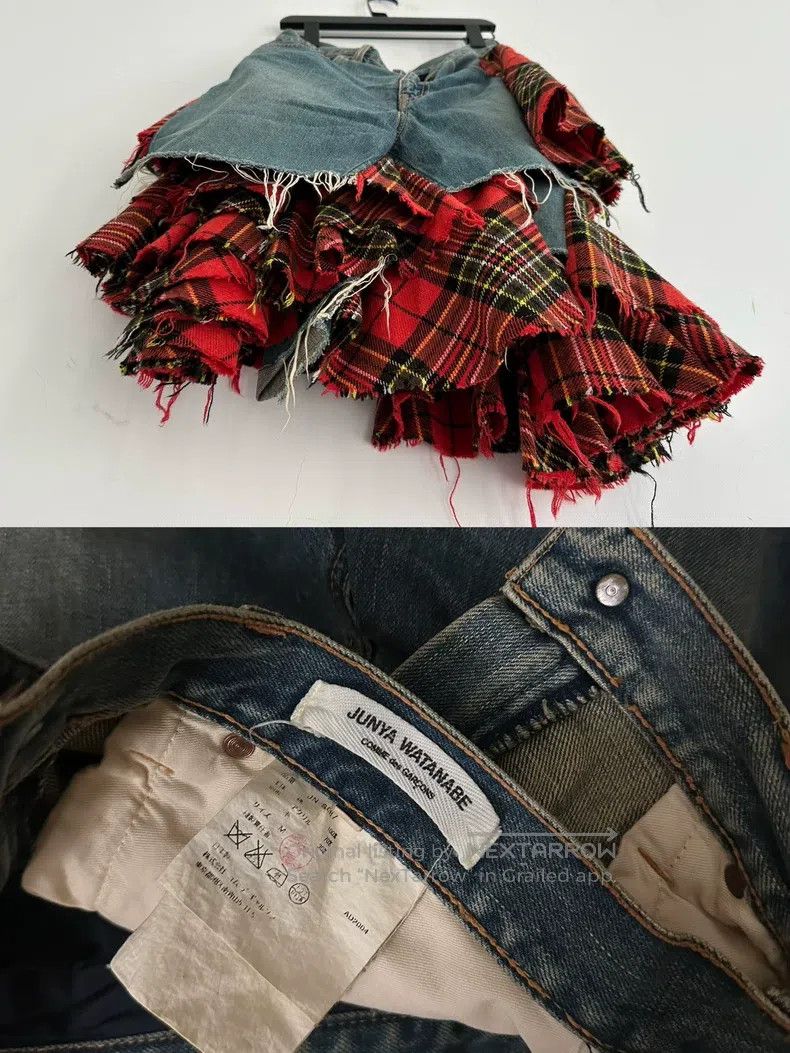 Junya Watanabe Junya Watanabe size M Heavy Plaid Patchwork Denim Skirt Size 23" - 8 Thumbnail