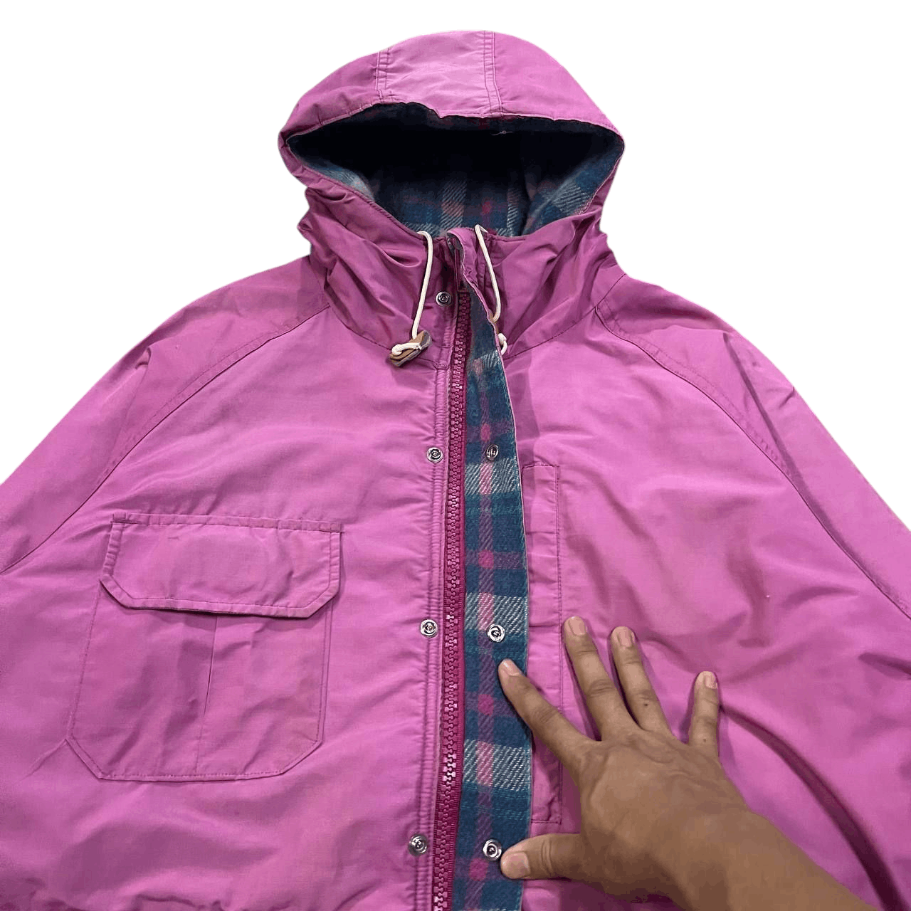 Woolrich Woolen Mills Vintage 80's Woolrich Pink Jacket Size L / US 10 / IT 46 - 8 Thumbnail